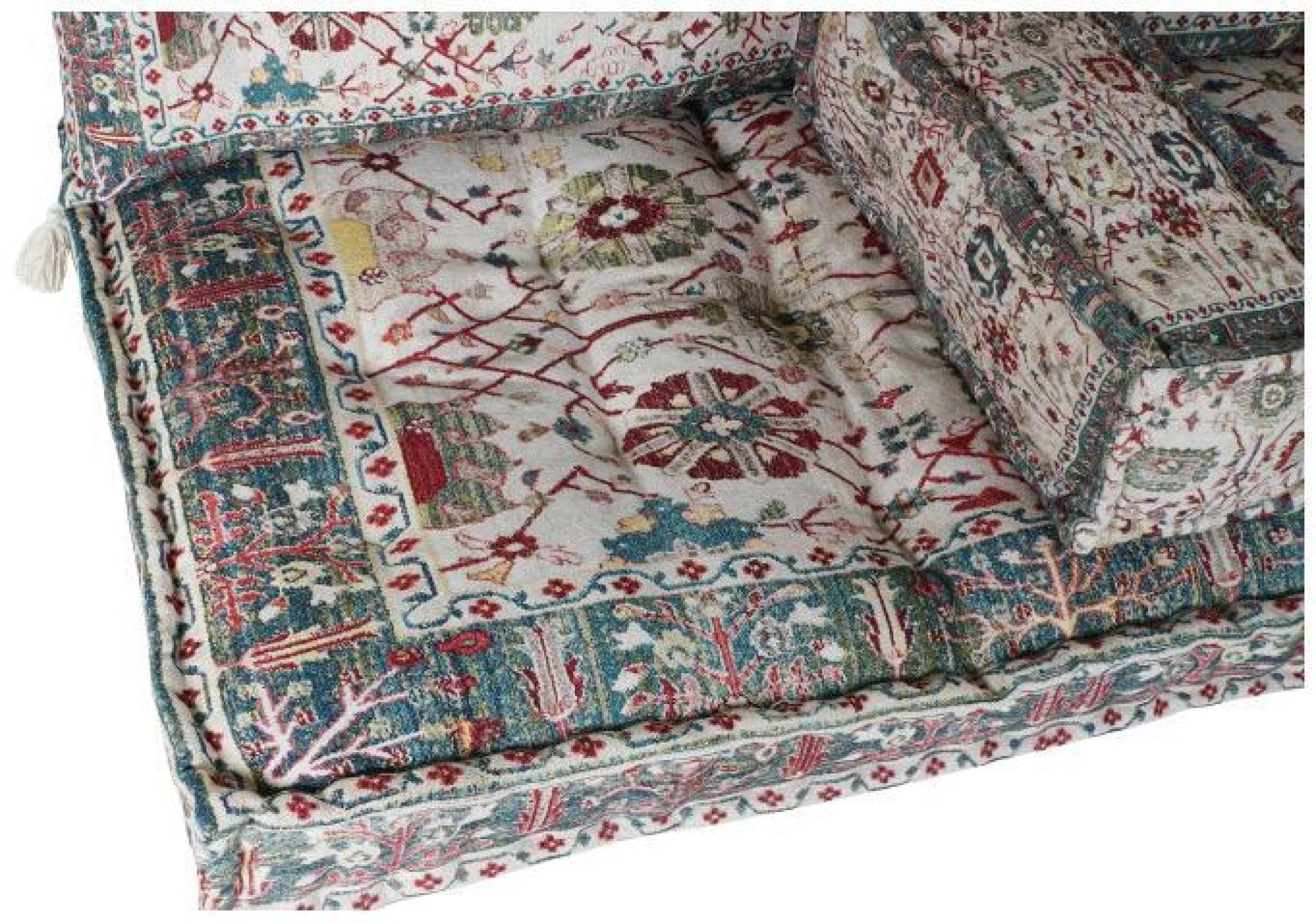 Product photograph of Multi Coloured Fabric 2 Seater Floor Cushion from Choice Furniture Superstore.