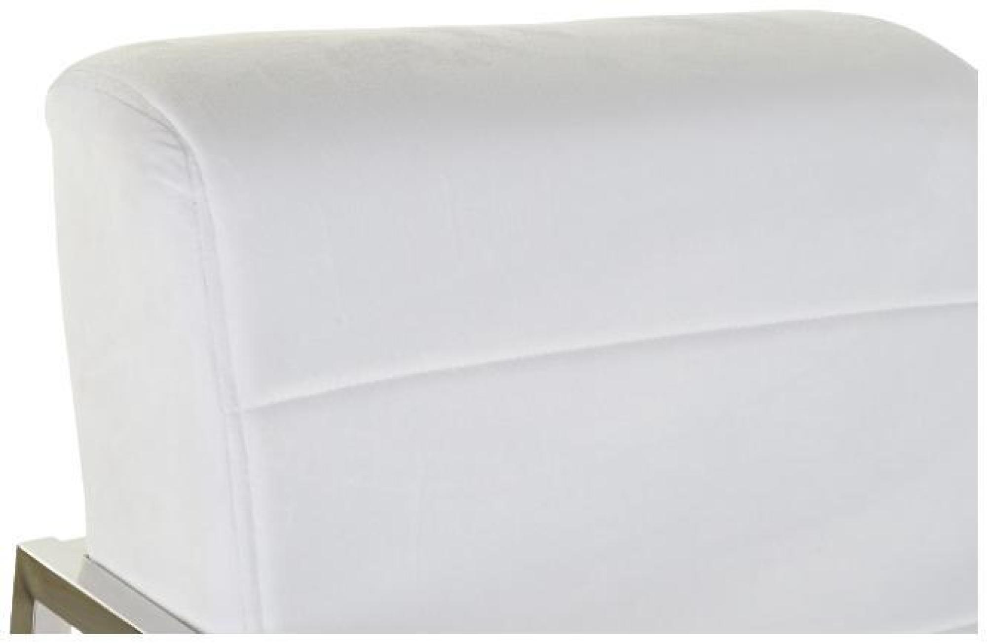 Product photograph of Modern White Fabric And Steel Frame Armchair from Choice Furniture Superstore.