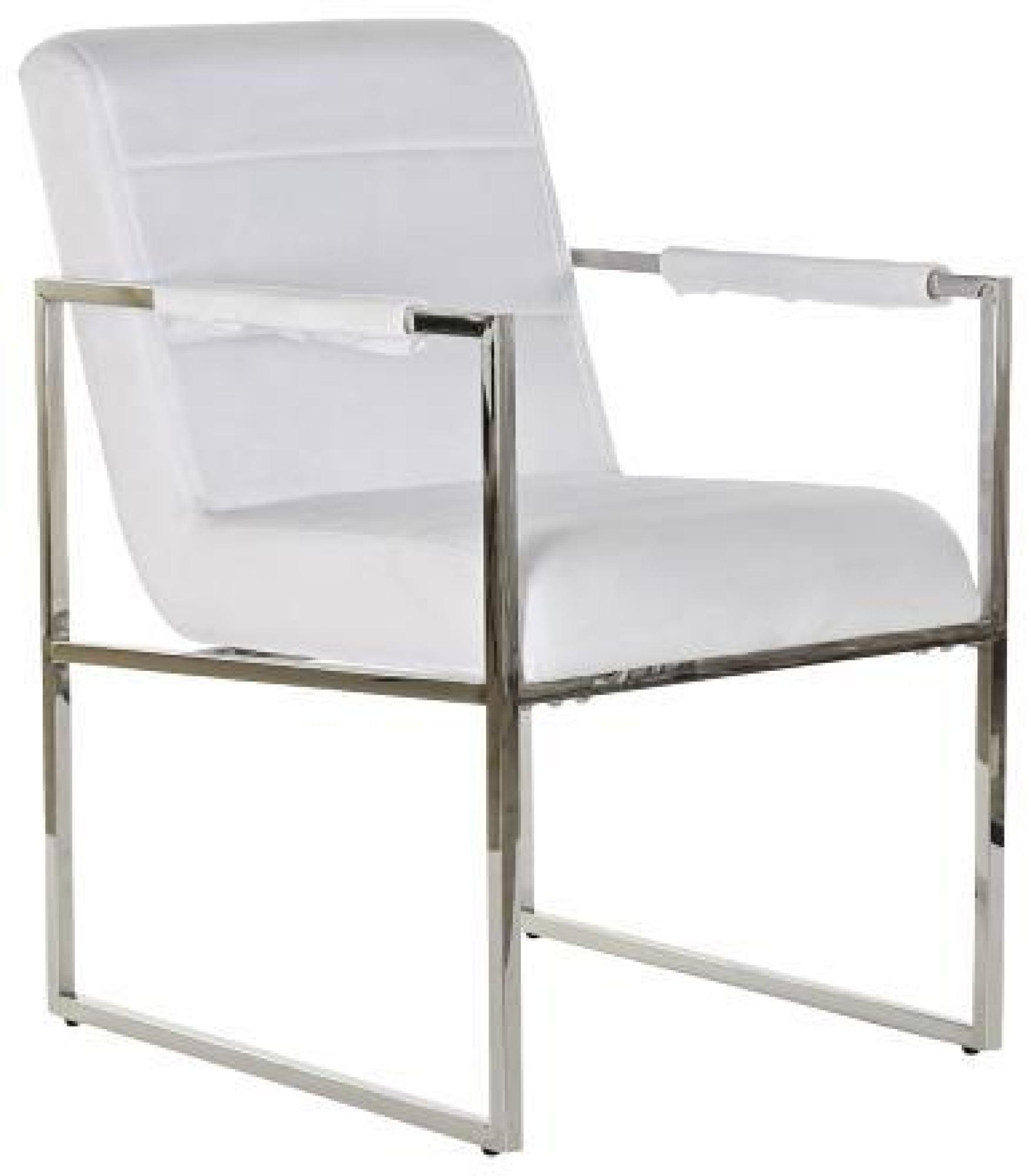 Product photograph of White Steel Armchair from Choice Furniture Superstore.