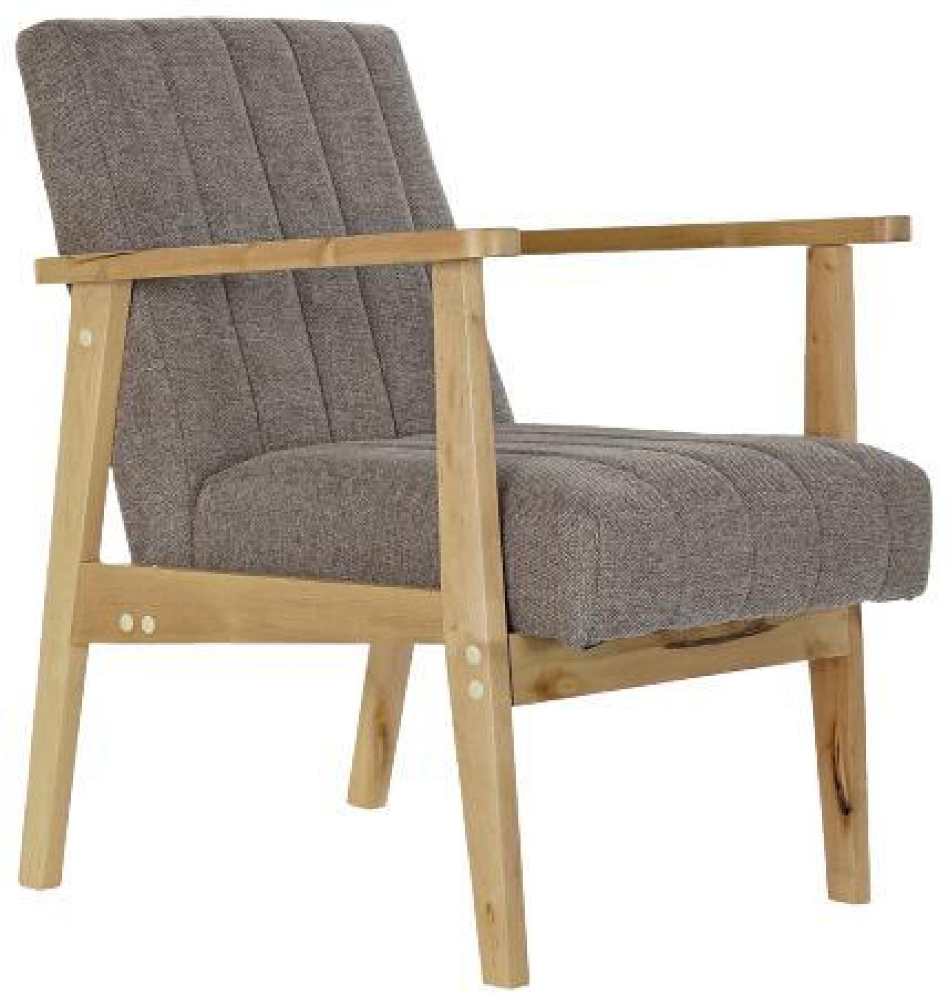 Product photograph of Sixties Beige Fabric Armchair from Choice Furniture Superstore.