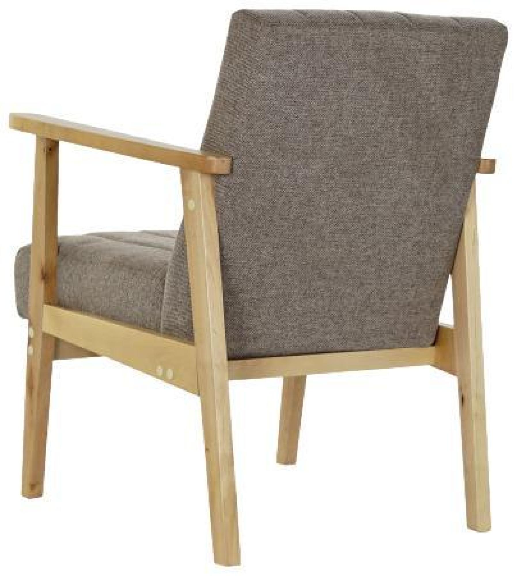 Product photograph of Sixties Beige Fabric Armchair from Choice Furniture Superstore.