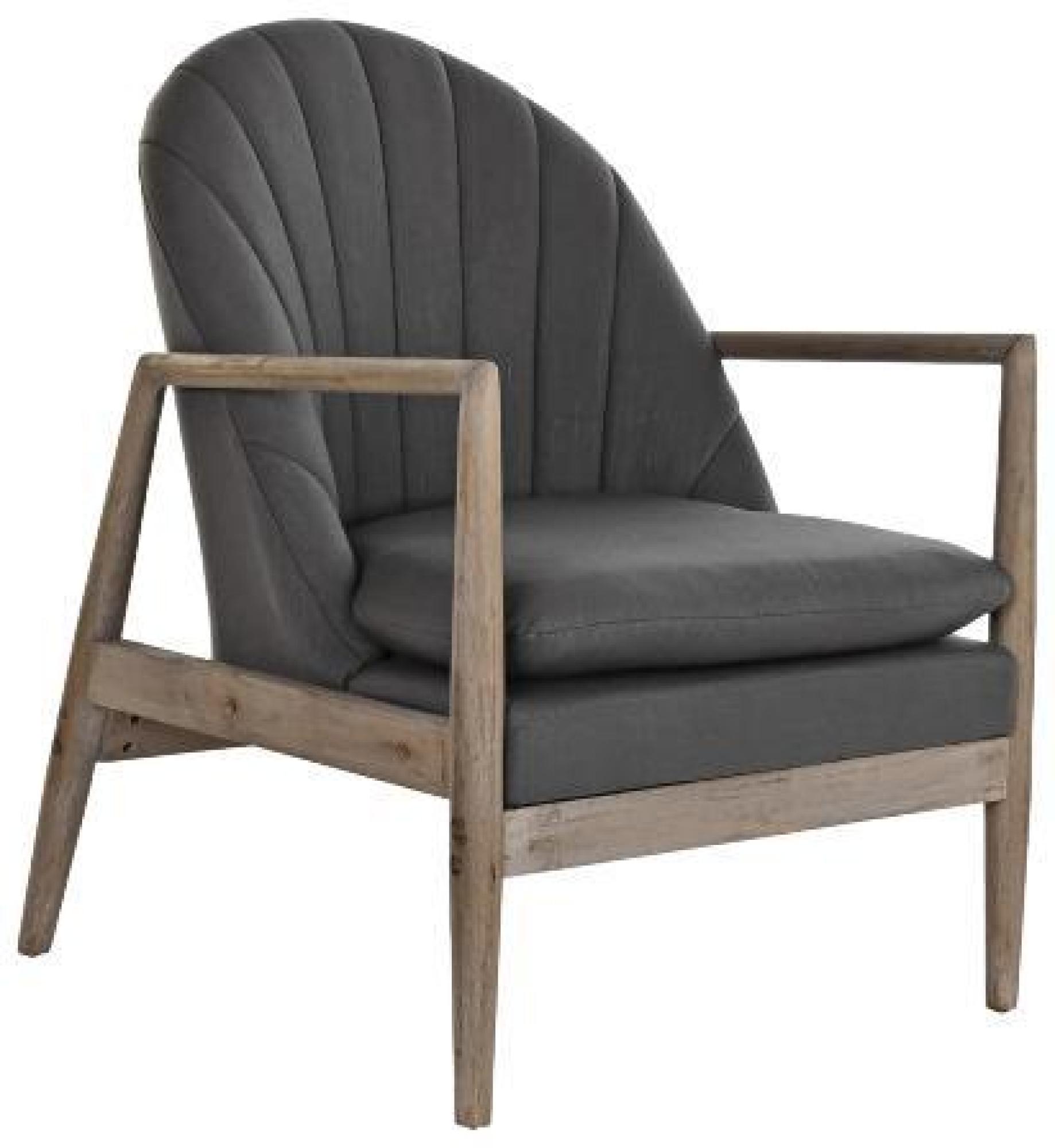 Product photograph of Modern Dark Grey Fabric Armchair from Choice Furniture Superstore.