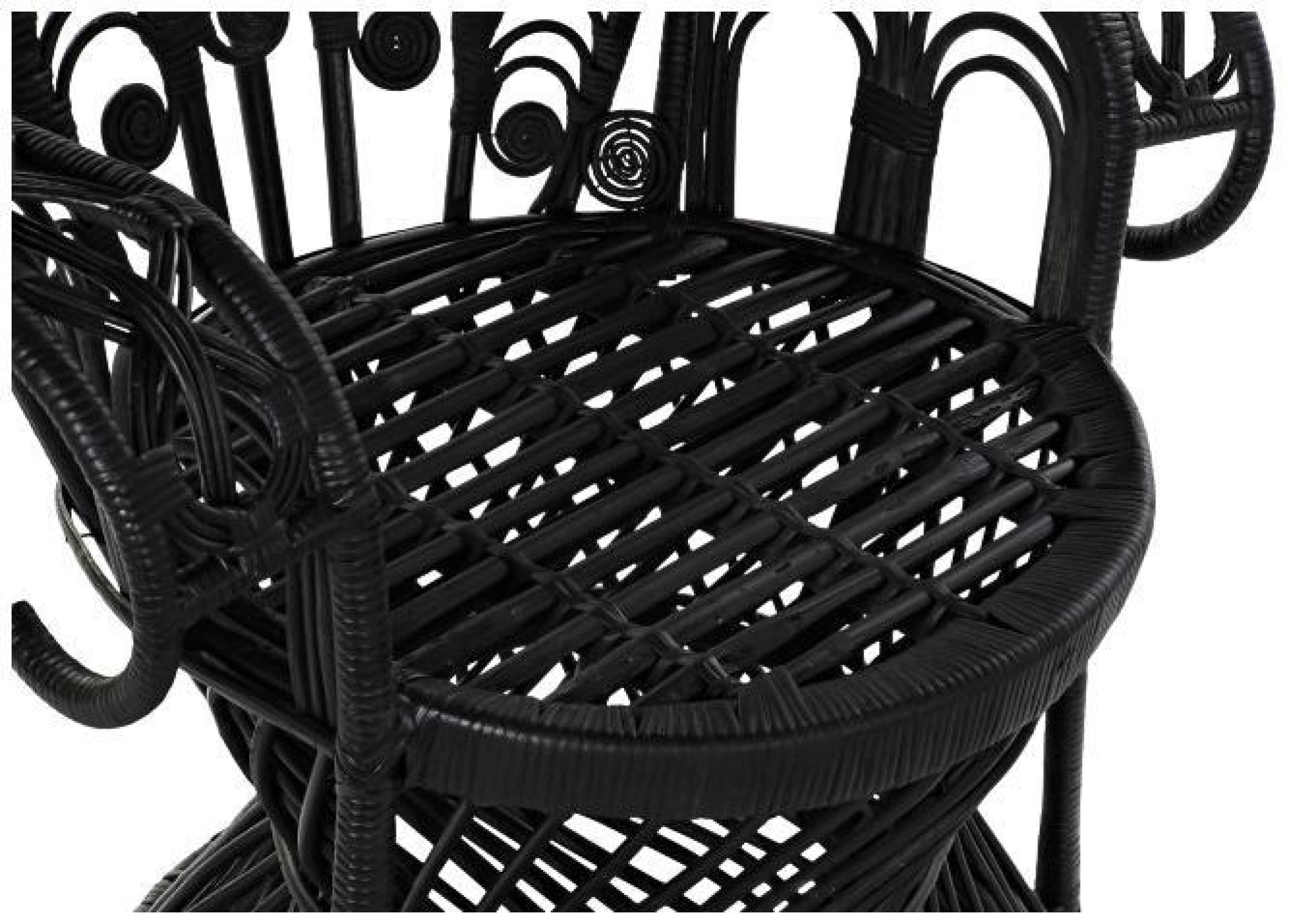 Product photograph of Emmanuelle Black Rattan Armchair from Choice Furniture Superstore.