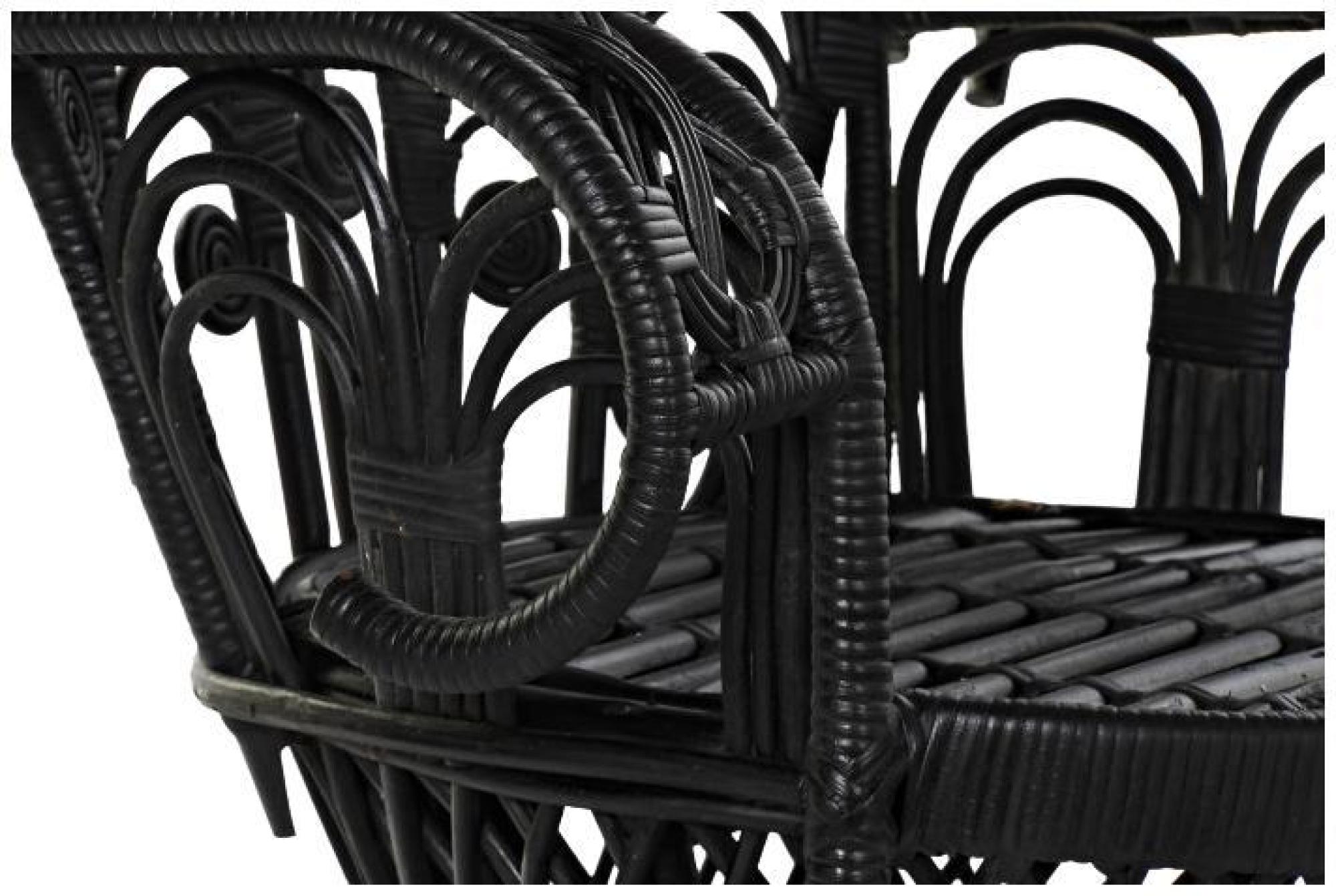 Product photograph of Emmanuelle Black Rattan Armchair from Choice Furniture Superstore.
