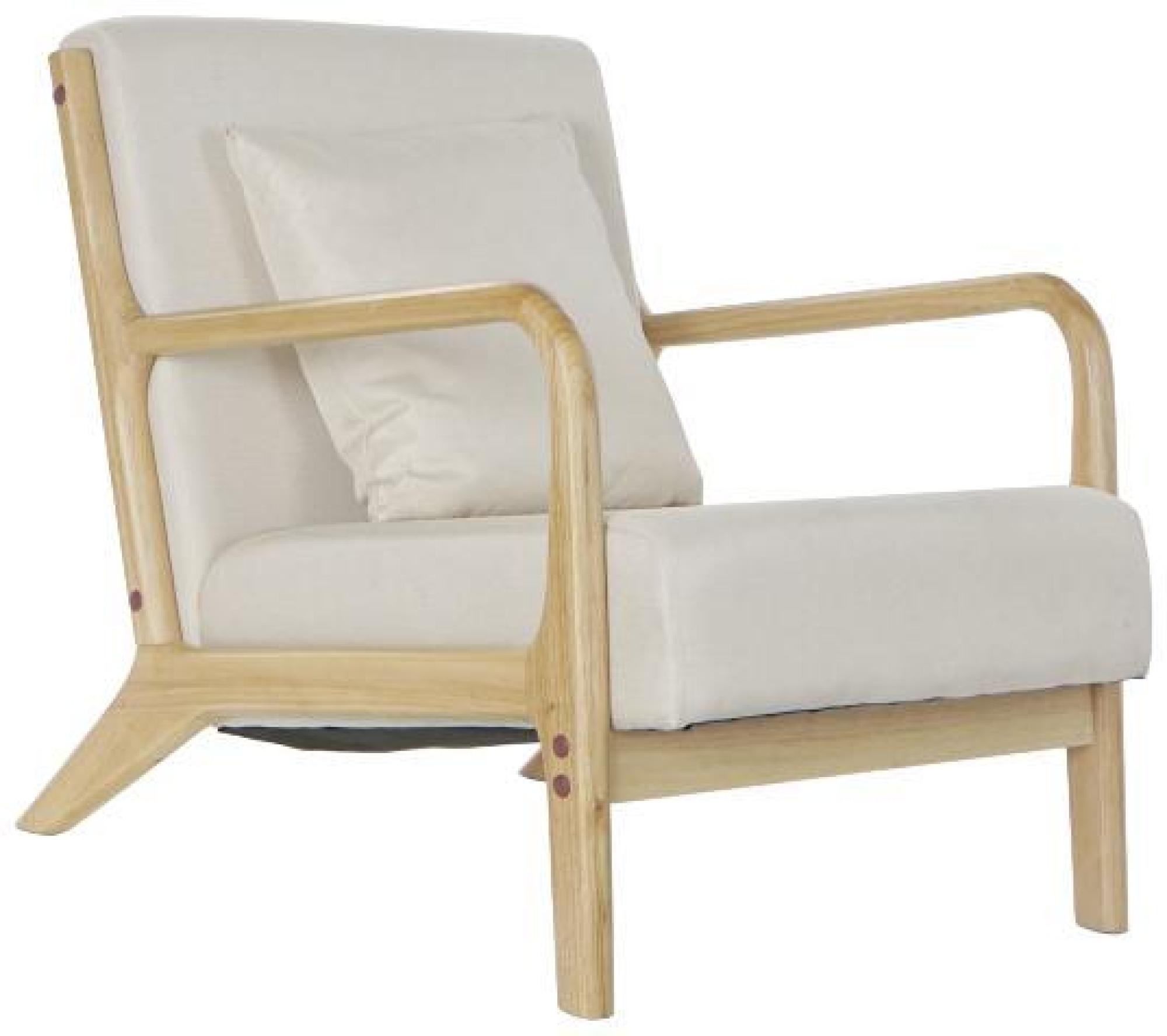 Product photograph of Scandi Beige Fabric Armchair from Choice Furniture Superstore.