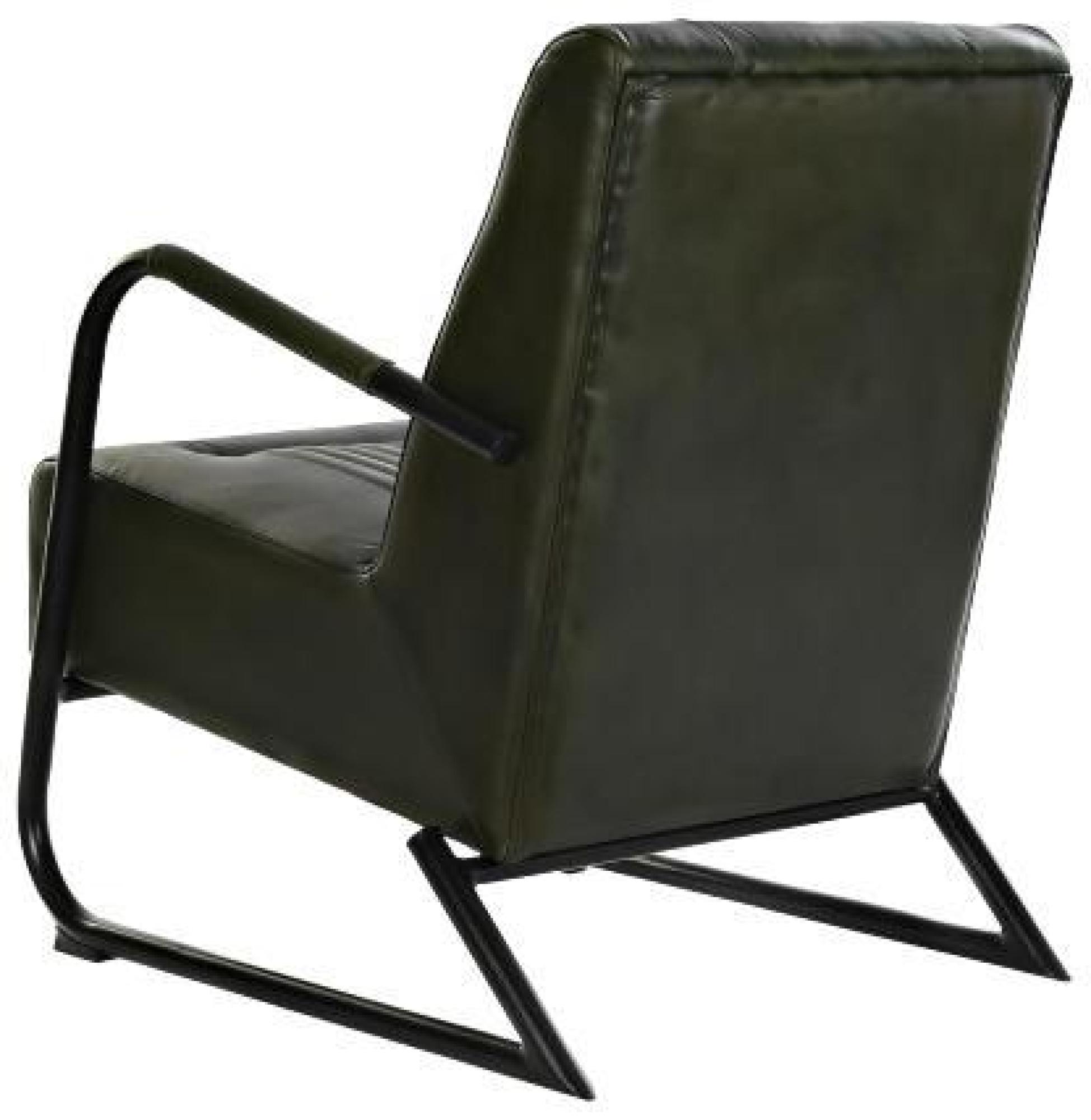 Product photograph of Green And Black Leather Armchair from Choice Furniture Superstore.