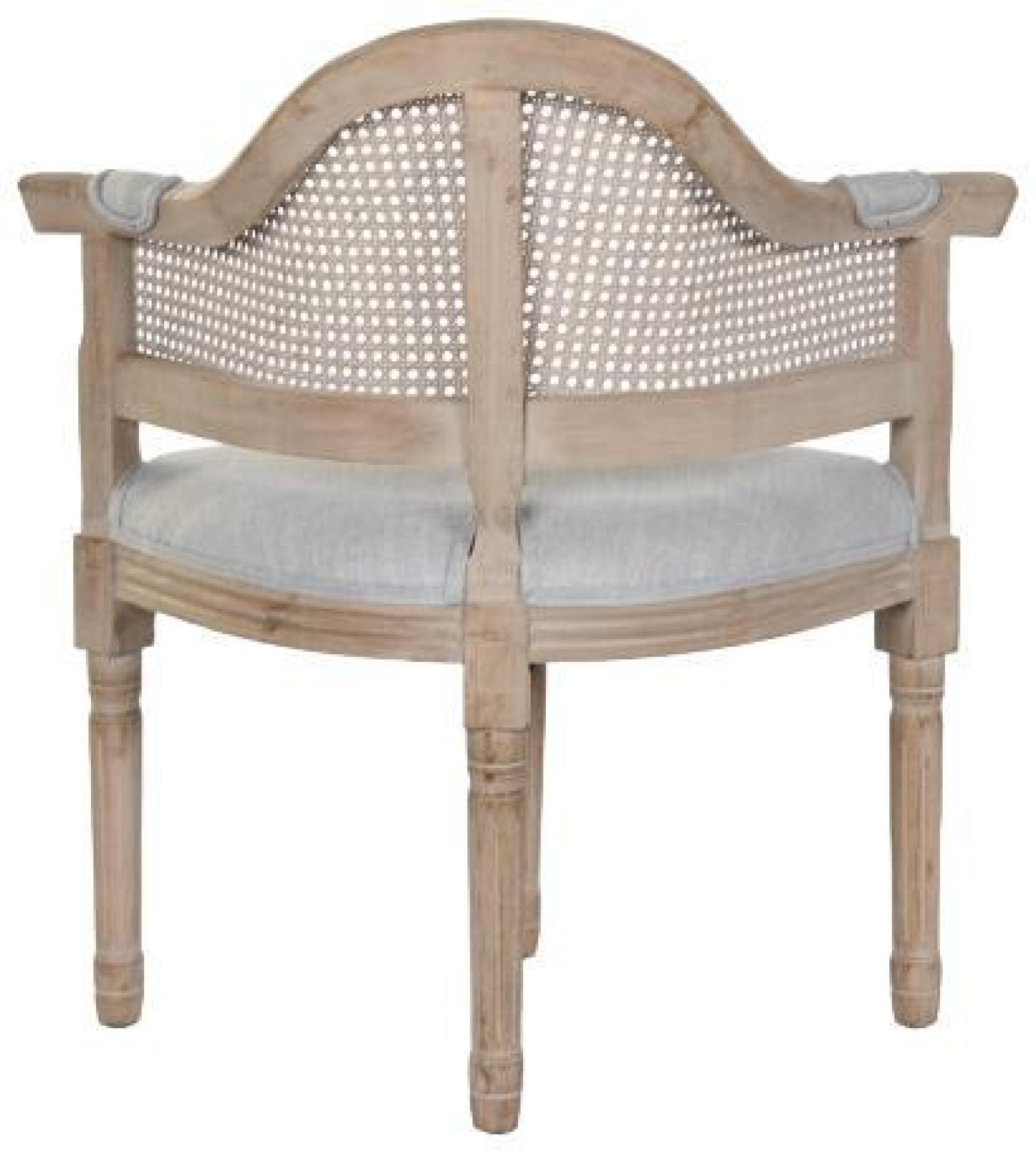 Product photograph of Traditional Wood And Light Grey Fabric Chair from Choice Furniture Superstore.