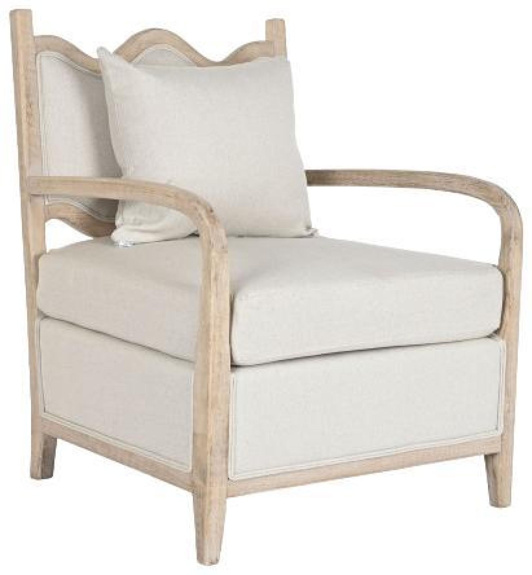 Product photograph of Traditional Beige Fabric Armchair from Choice Furniture Superstore.