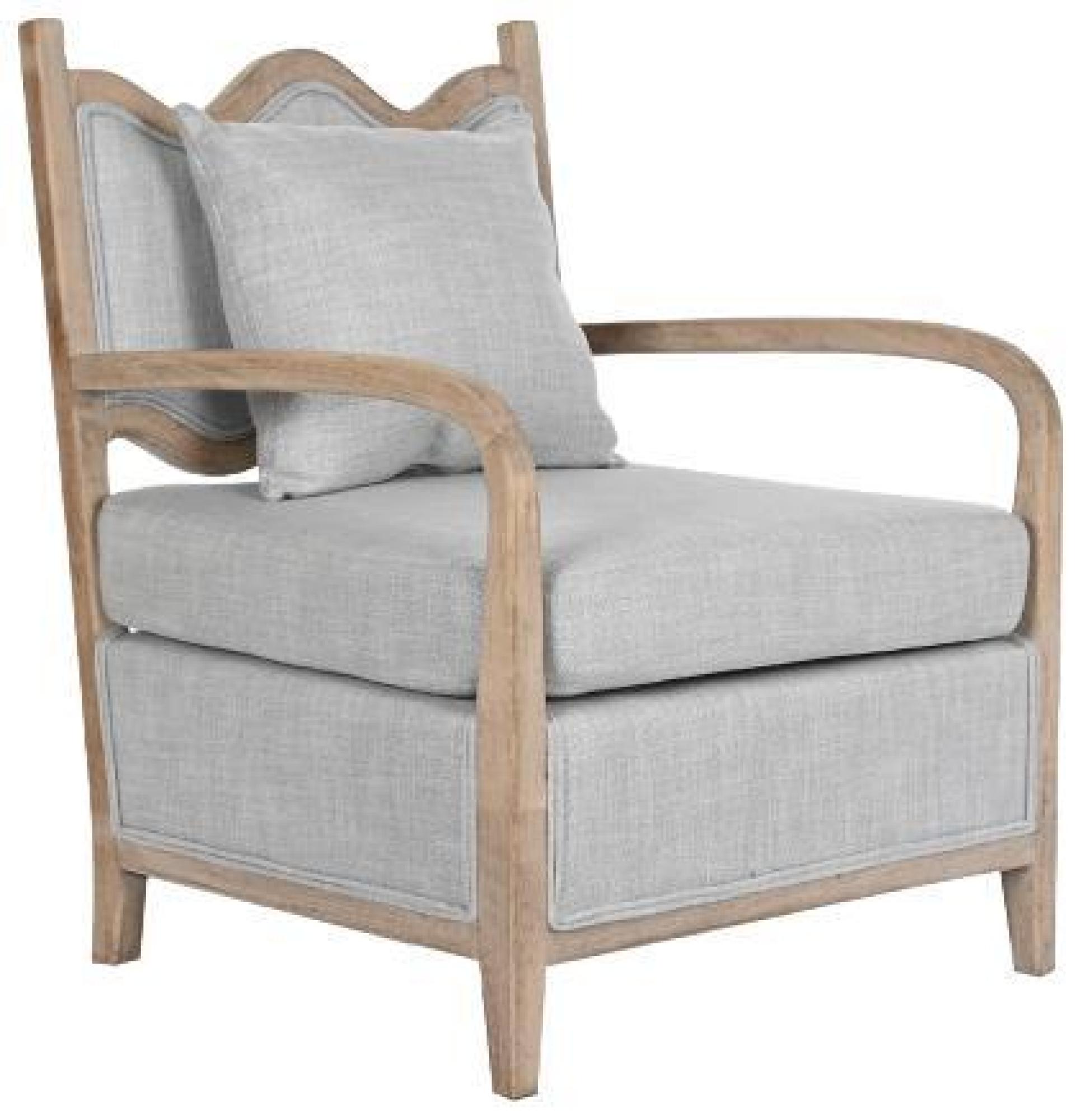 Product photograph of Traditional Light Grey Fabric Armchair from Choice Furniture Superstore.