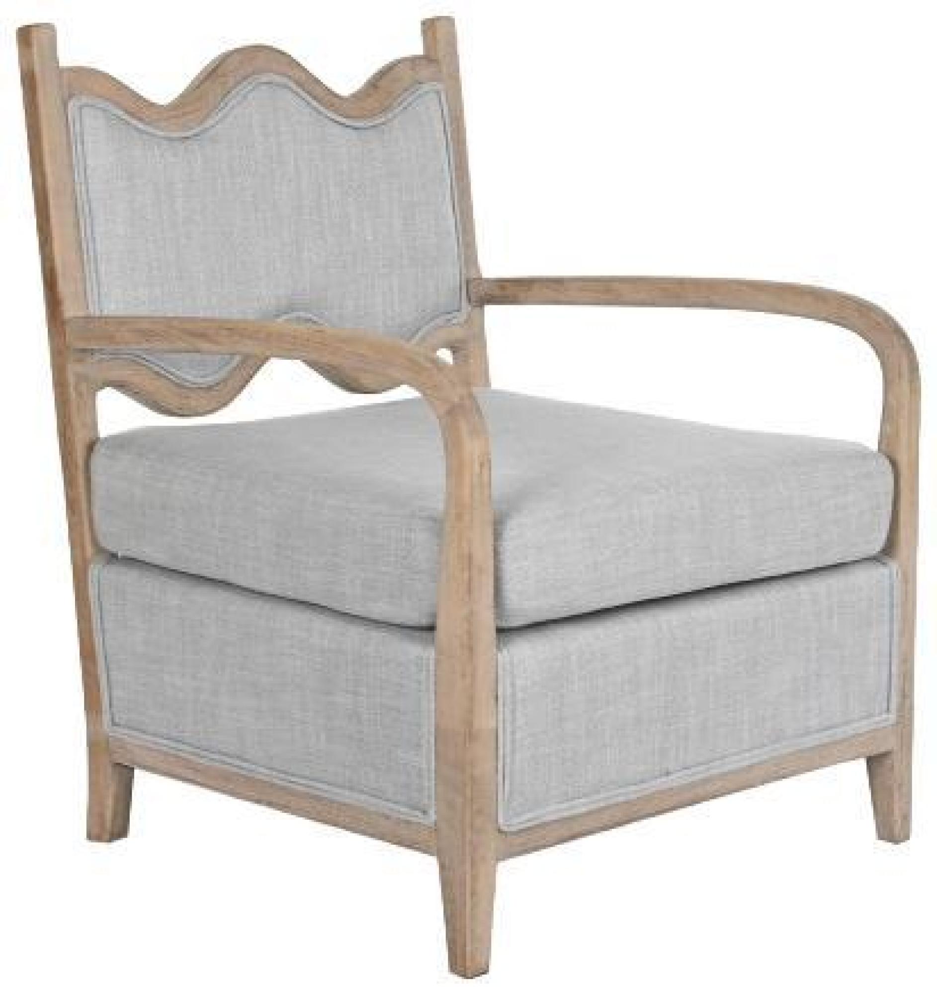 Product photograph of Traditional Light Grey Fabric Armchair from Choice Furniture Superstore.