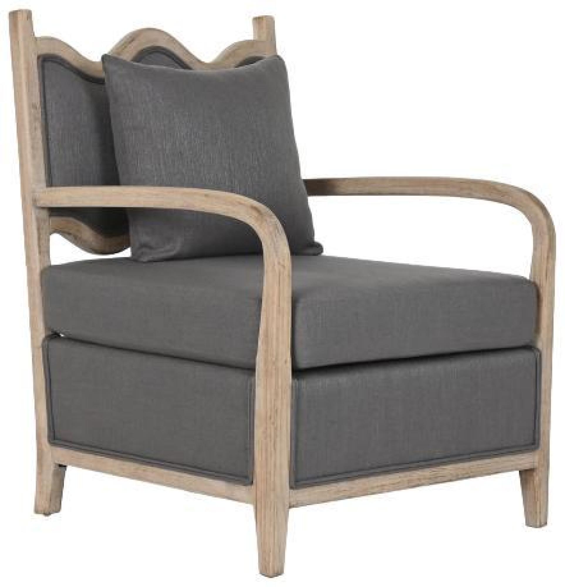 Product photograph of Traditional Dark Grey Fabric Armchair from Choice Furniture Superstore.