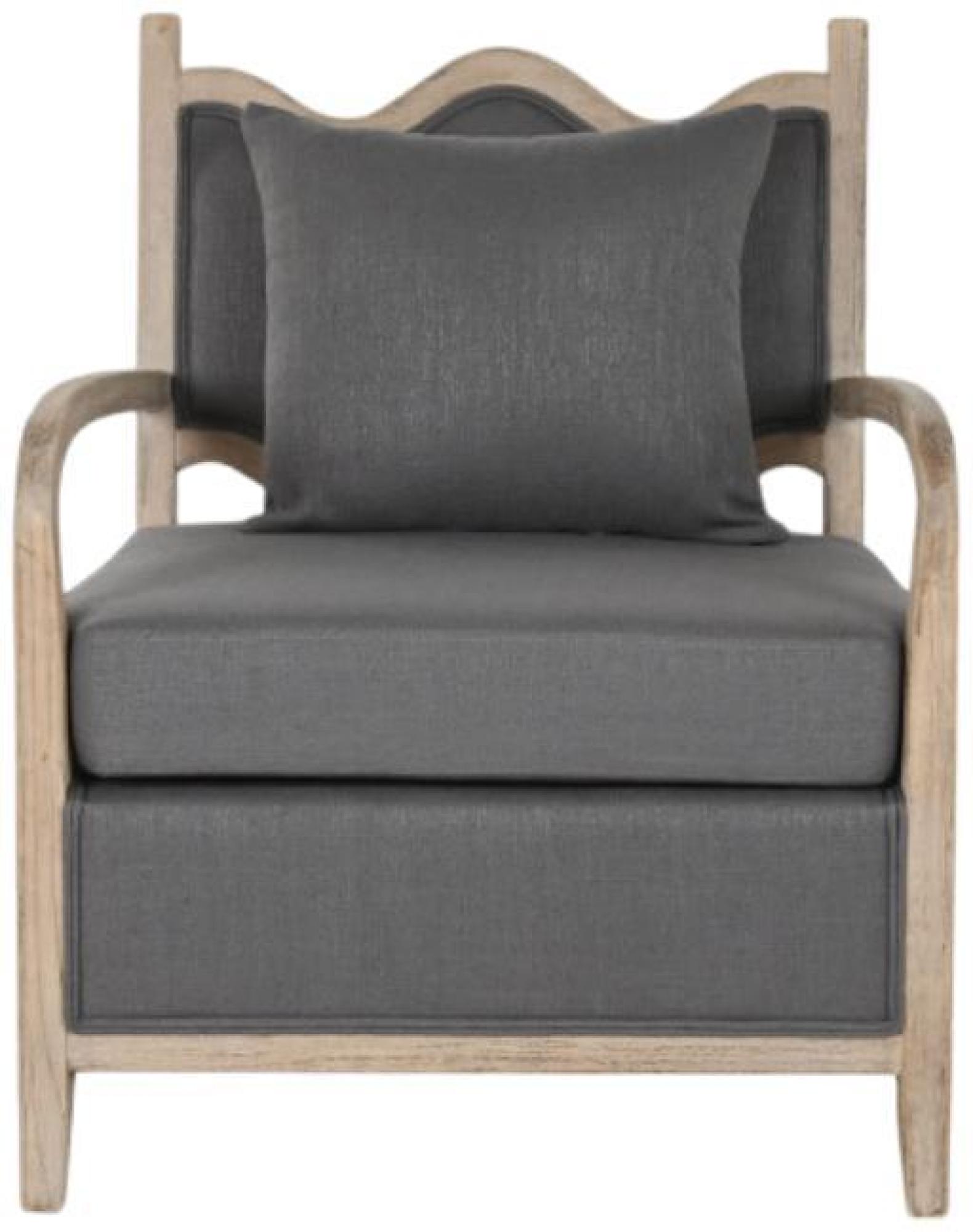 Product photograph of Traditional Dark Grey Fabric Armchair from Choice Furniture Superstore.