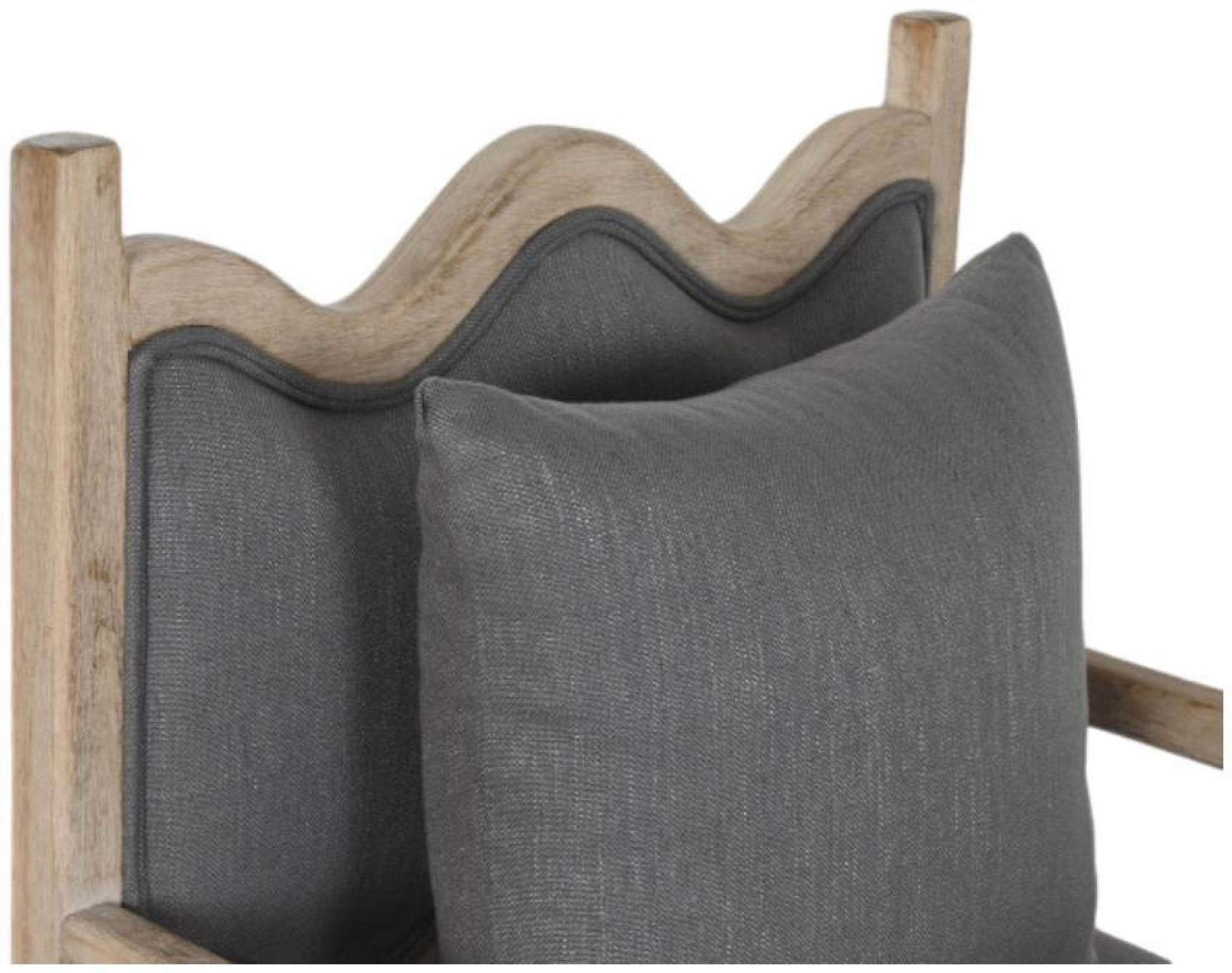 Product photograph of Traditional Dark Grey Fabric Armchair from Choice Furniture Superstore.