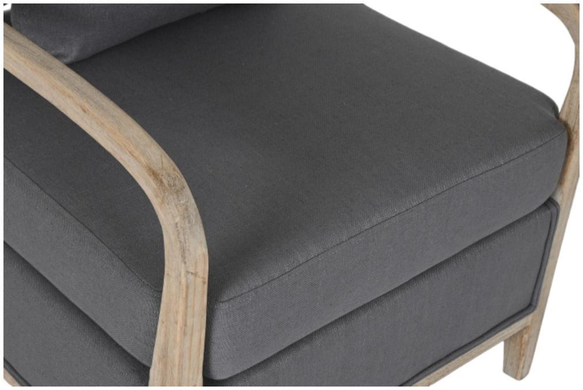 Product photograph of Traditional Dark Grey Fabric Armchair from Choice Furniture Superstore.