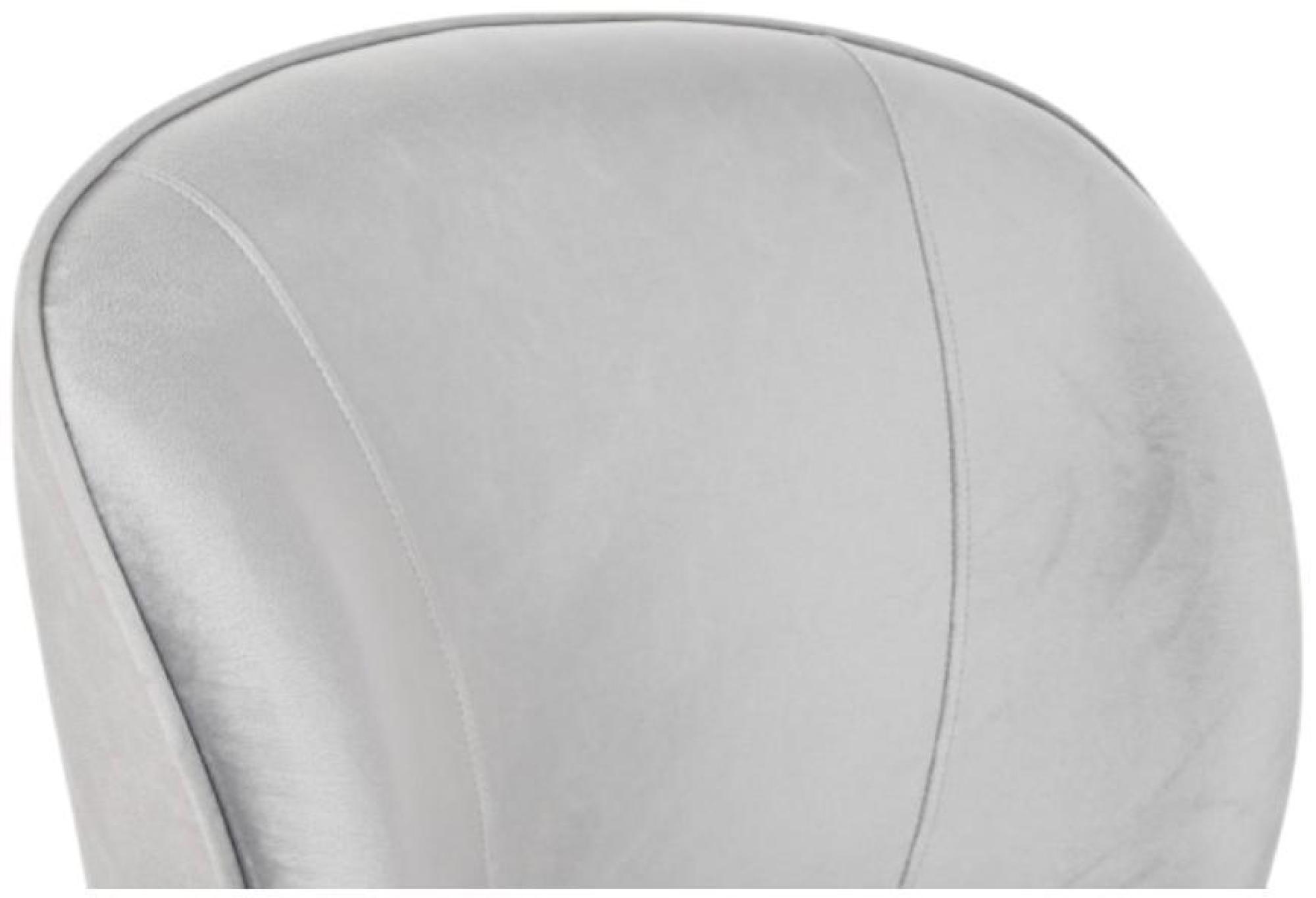 Product photograph of Grey Velvet Fabric Armless Chair from Choice Furniture Superstore.