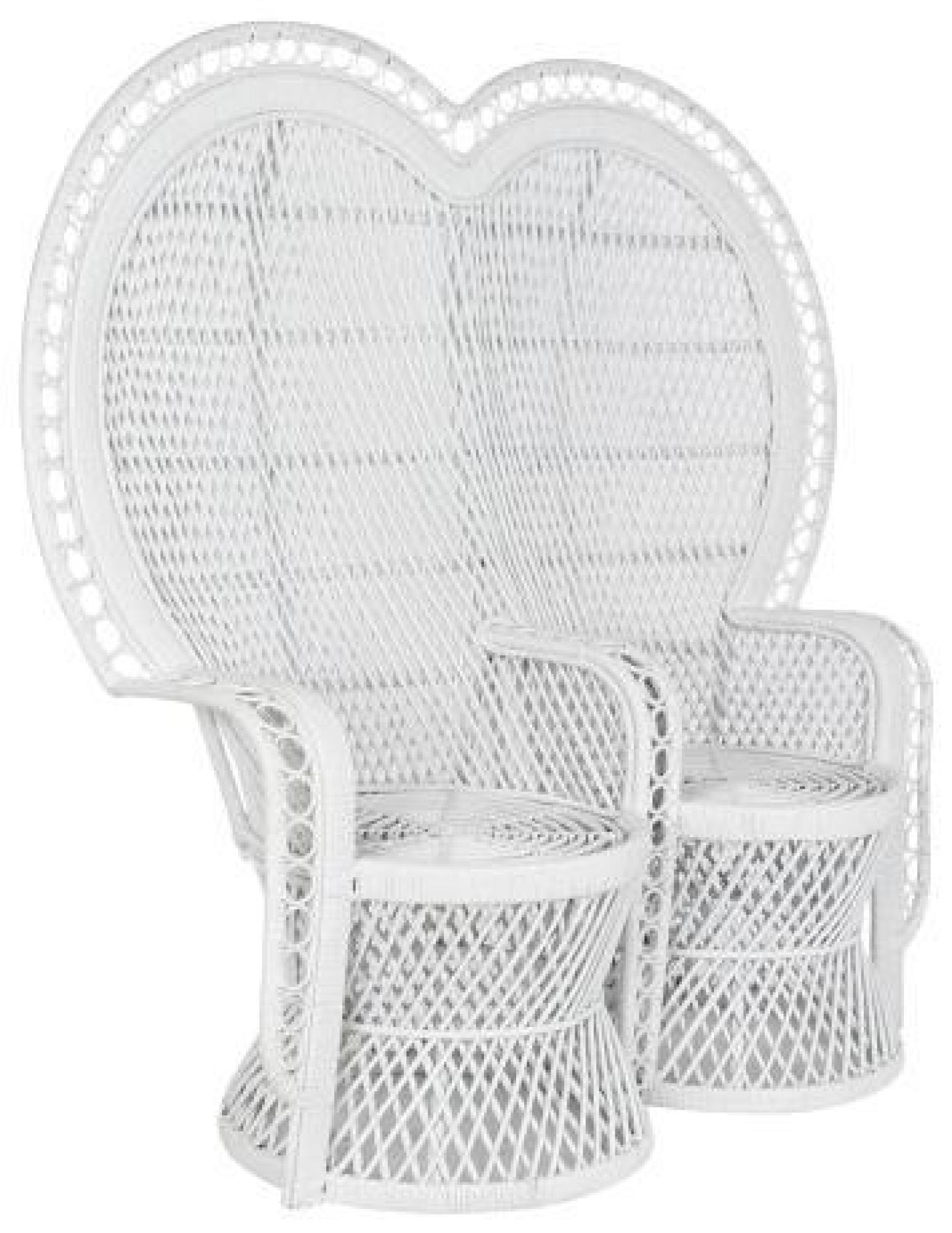Product photograph of Emmanuelle California White Rattan 2 Seater Armchair from Choice Furniture Superstore.