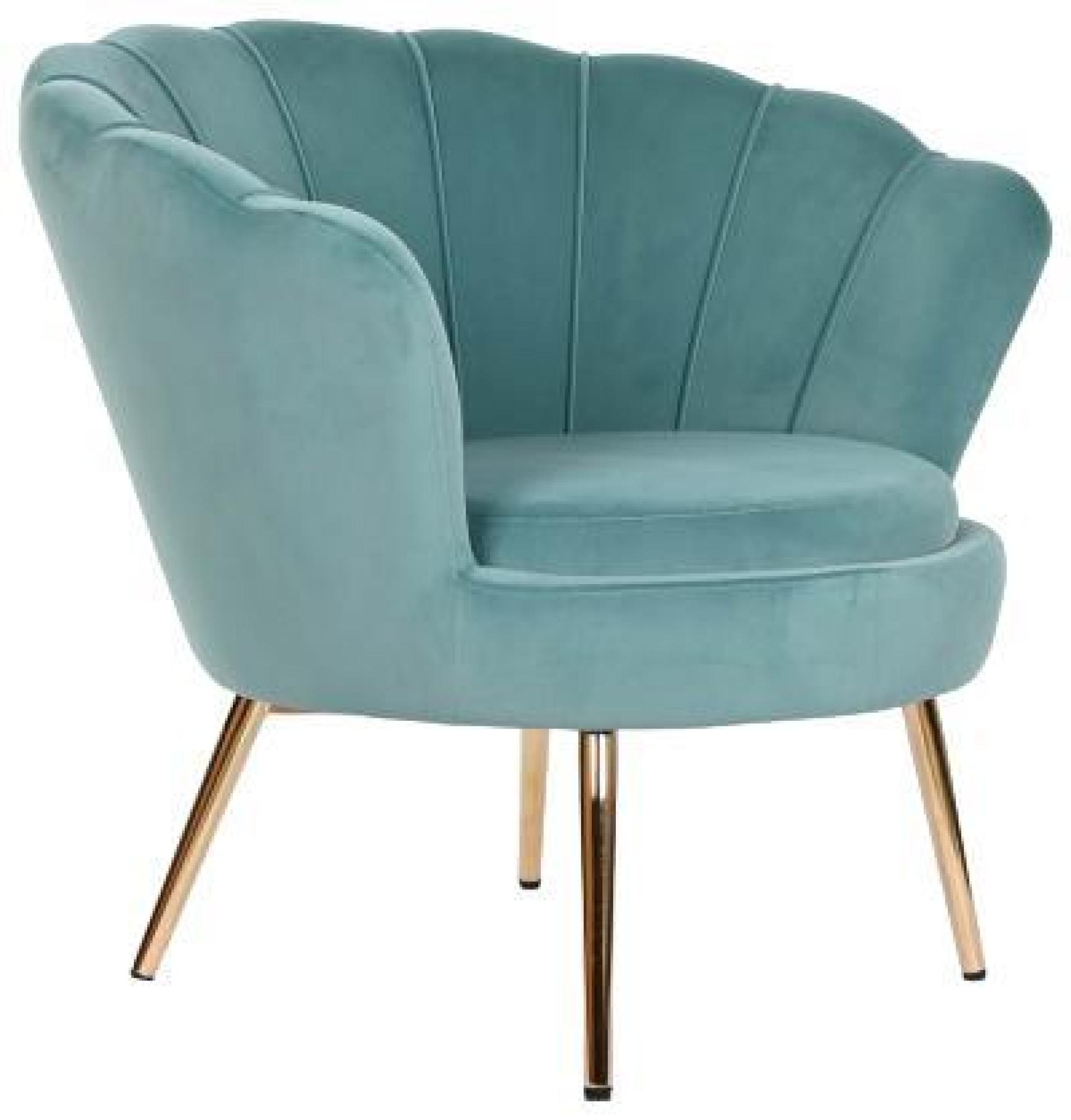 Product photograph of Mint Green And Golden Fabric Armchair from Choice Furniture Superstore.