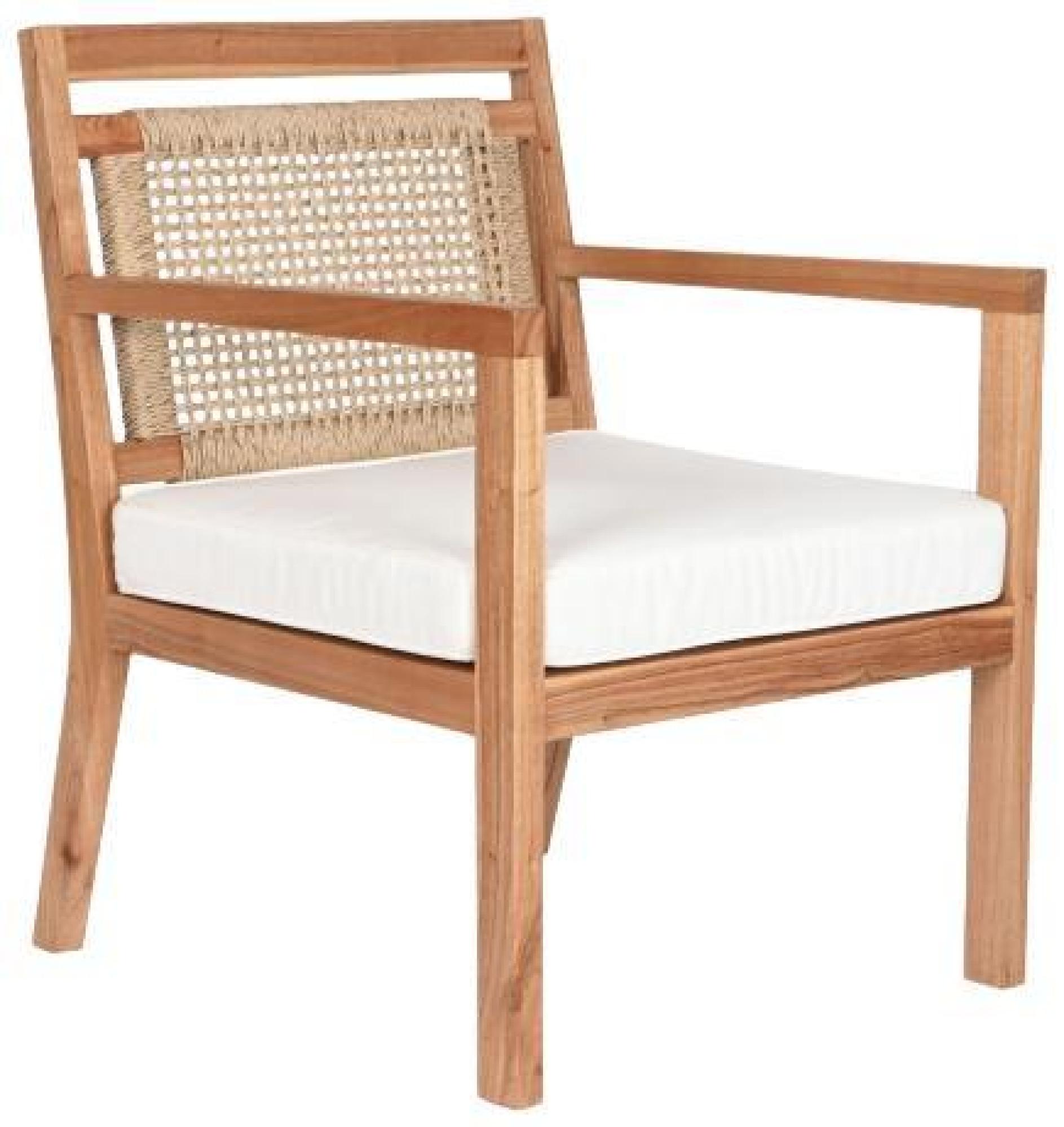 Product photograph of Natural And Beige Fabric Armchair from Choice Furniture Superstore.