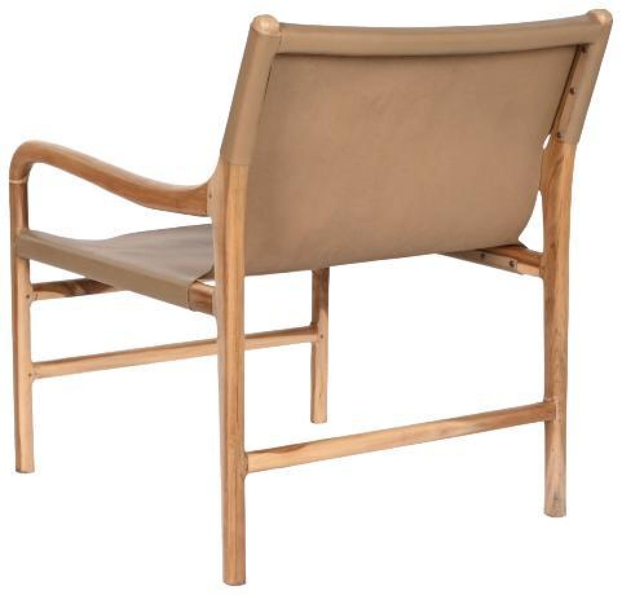 Product photograph of Brown And Natural Wood Armchair from Choice Furniture Superstore.