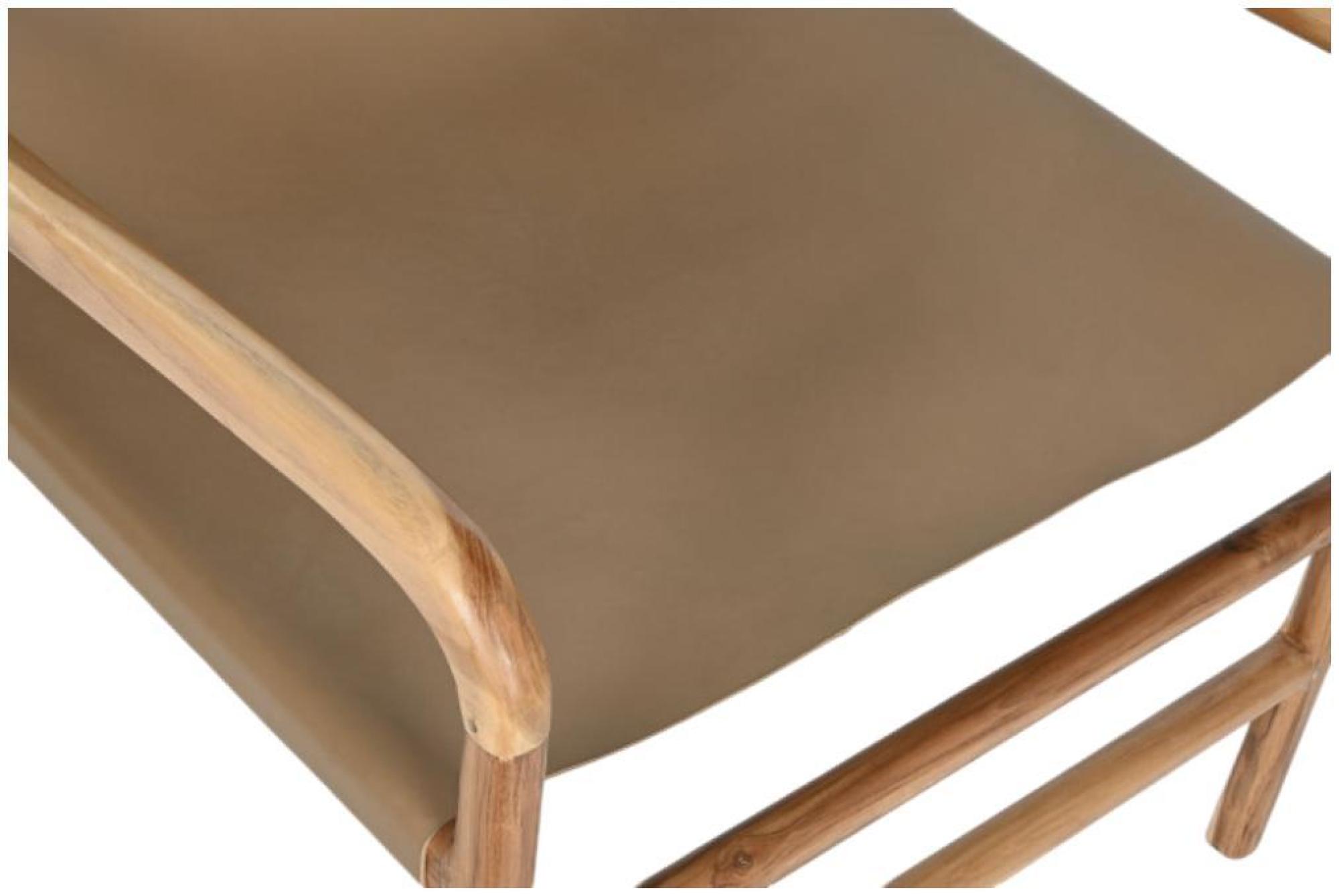 Product photograph of Brown And Natural Wood Armchair from Choice Furniture Superstore.