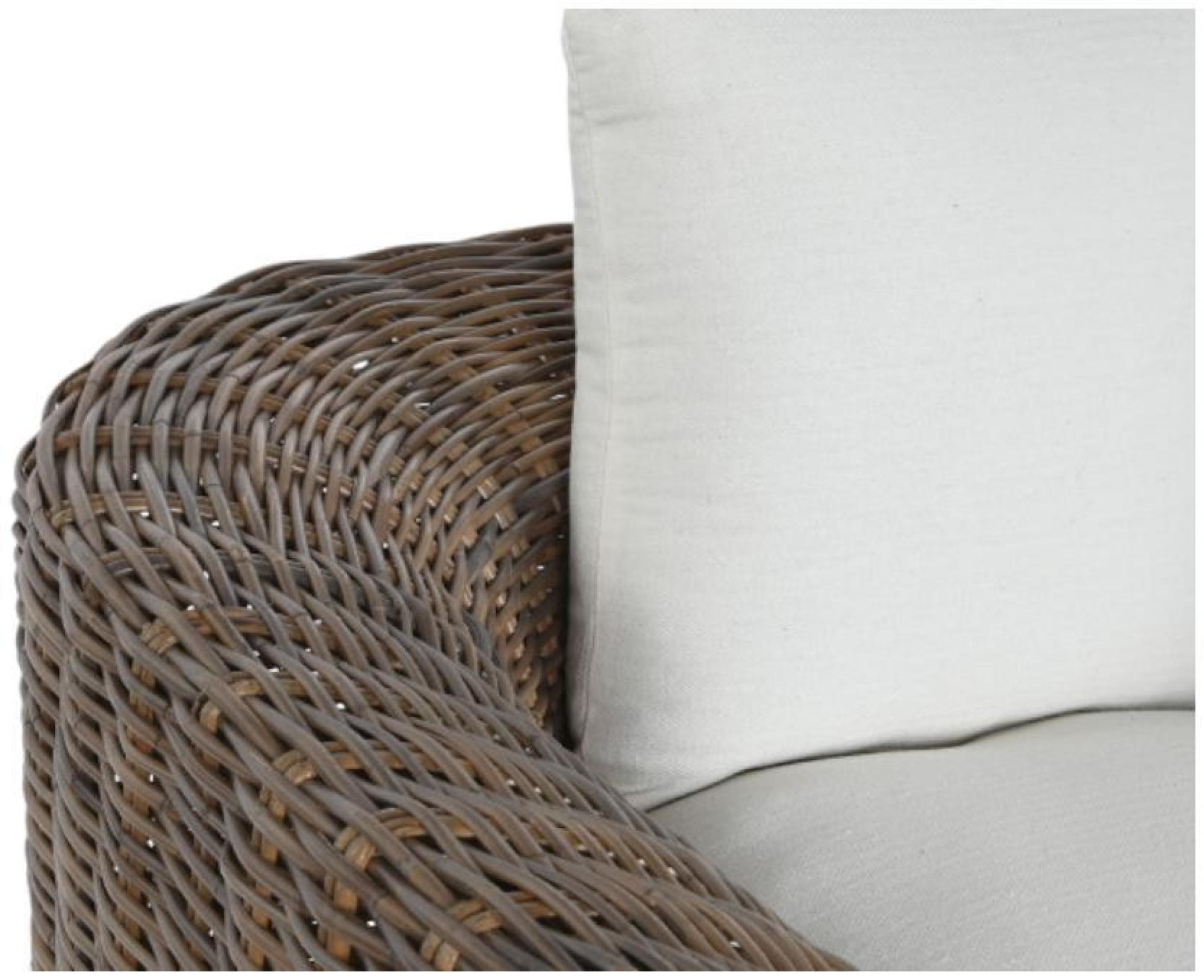 Product photograph of Dark Brown Rattan Armchair from Choice Furniture Superstore.