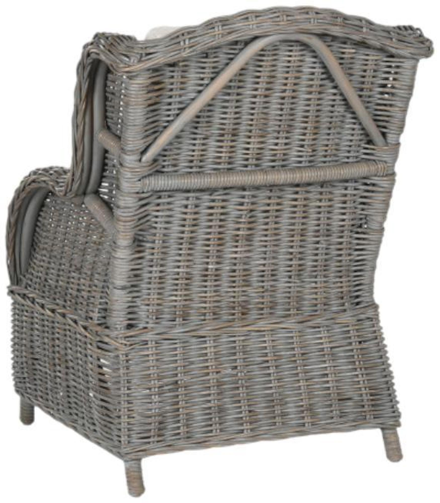 Product photograph of Buxar Grey Rattan Armchair from Choice Furniture Superstore.