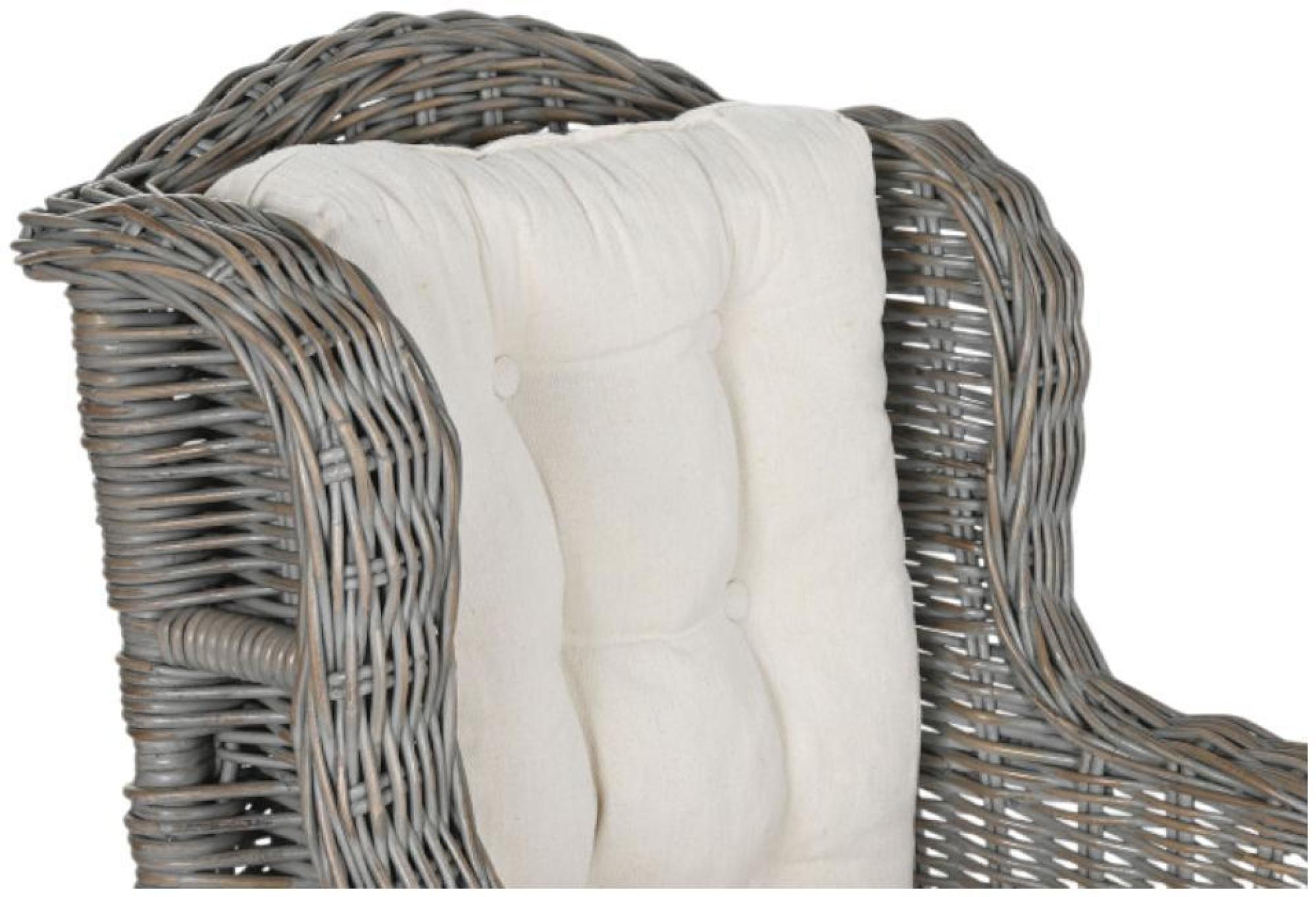 Product photograph of Buxar Grey Rattan Armchair from Choice Furniture Superstore.