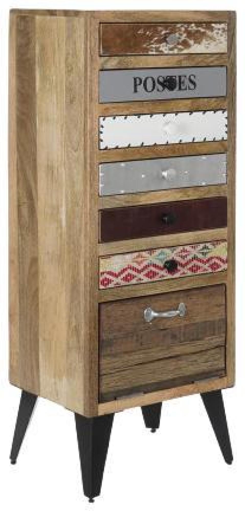 Product photograph of African Multi Coloured 6 Drawer Narrow Chest from Choice Furniture Superstore.