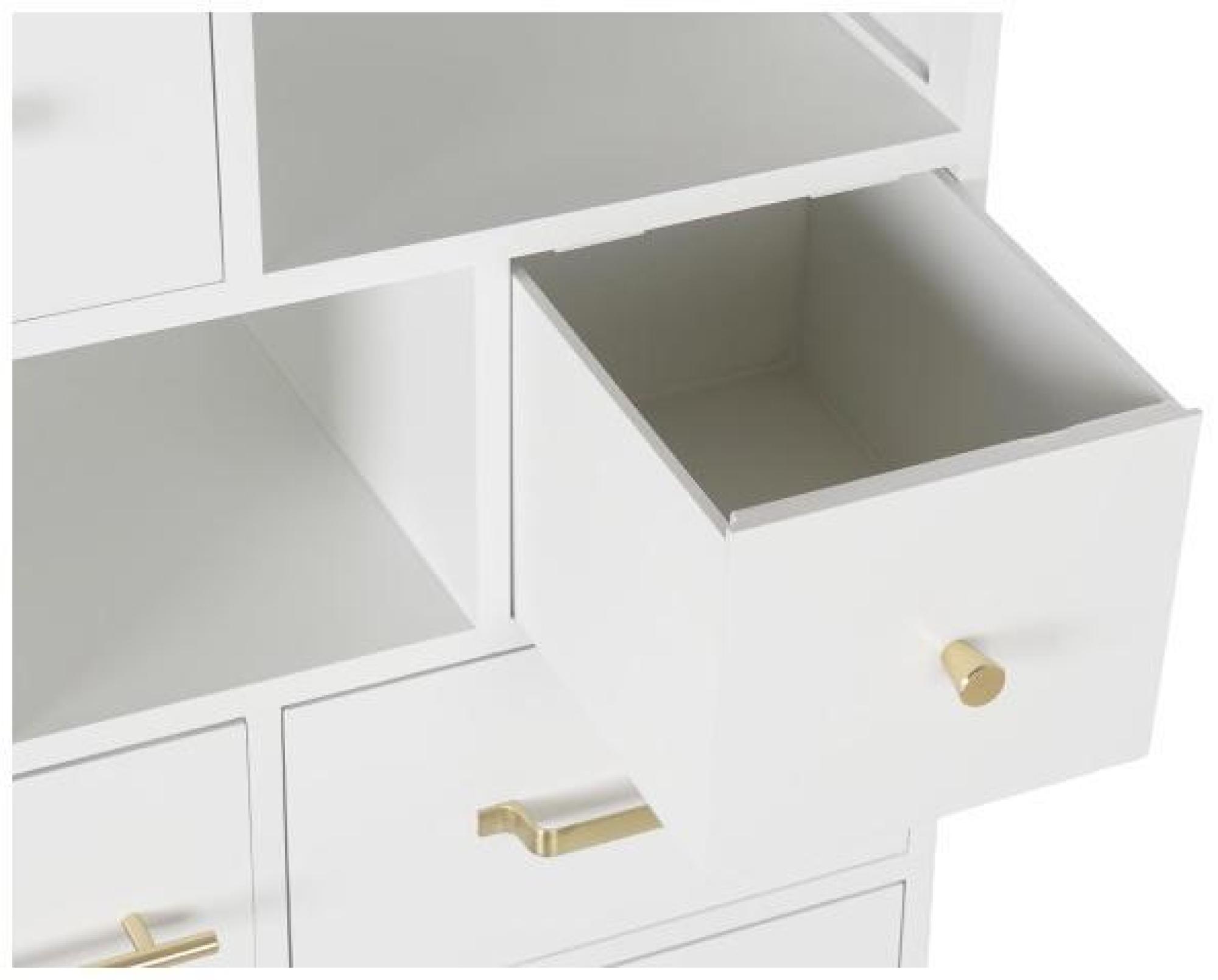 Product photograph of Denmark White Multi Drawer Chest from Choice Furniture Superstore.
