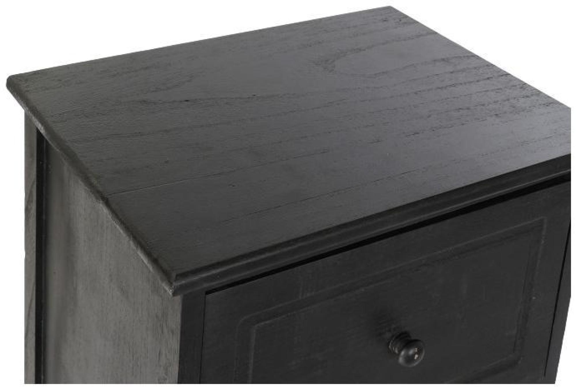 Product photograph of Vintage Black 3 Drawer Small Bedside Cabinet from Choice Furniture Superstore.