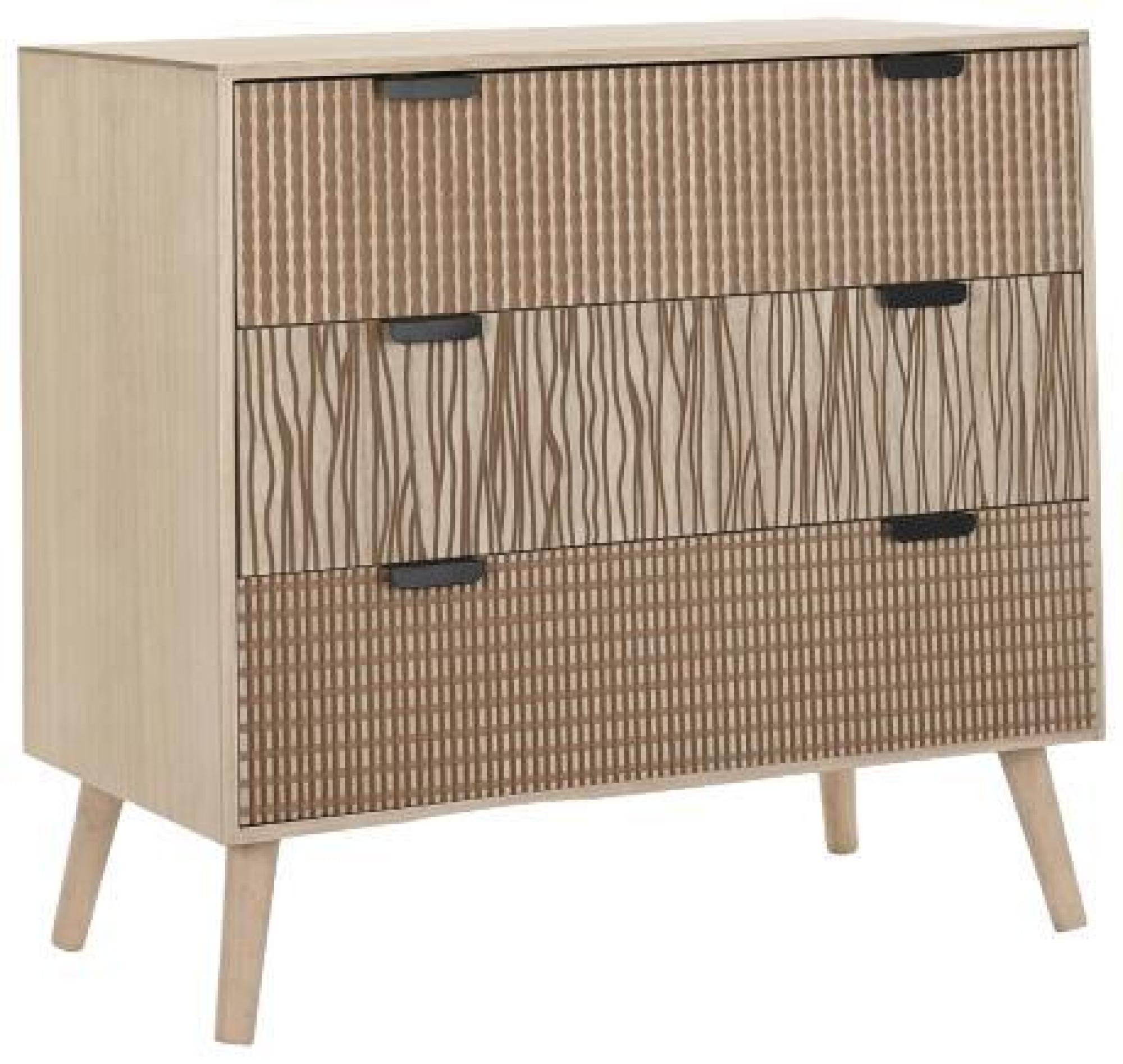 Product photograph of Rewa Printed Wood Effect 3 Drawer Small Chest from Choice Furniture Superstore.