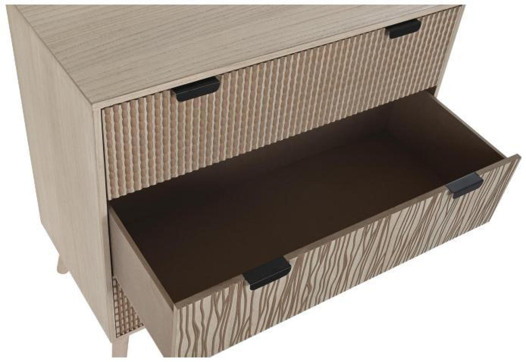 Product photograph of Rewa Printed Wood Effect 3 Drawer Small Chest from Choice Furniture Superstore.