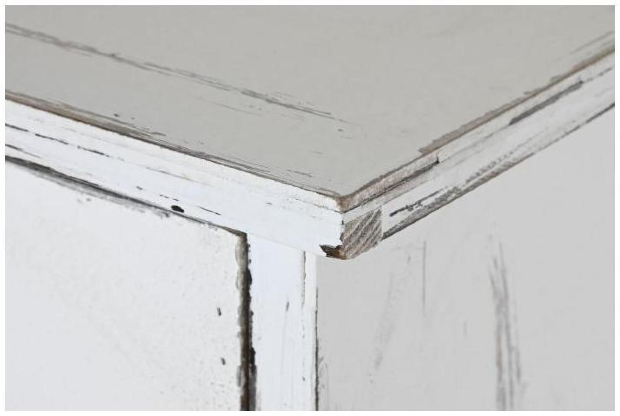 Product photograph of Shabby Chic Distressed White Wooden Multi Drawer Chest from Choice Furniture Superstore.