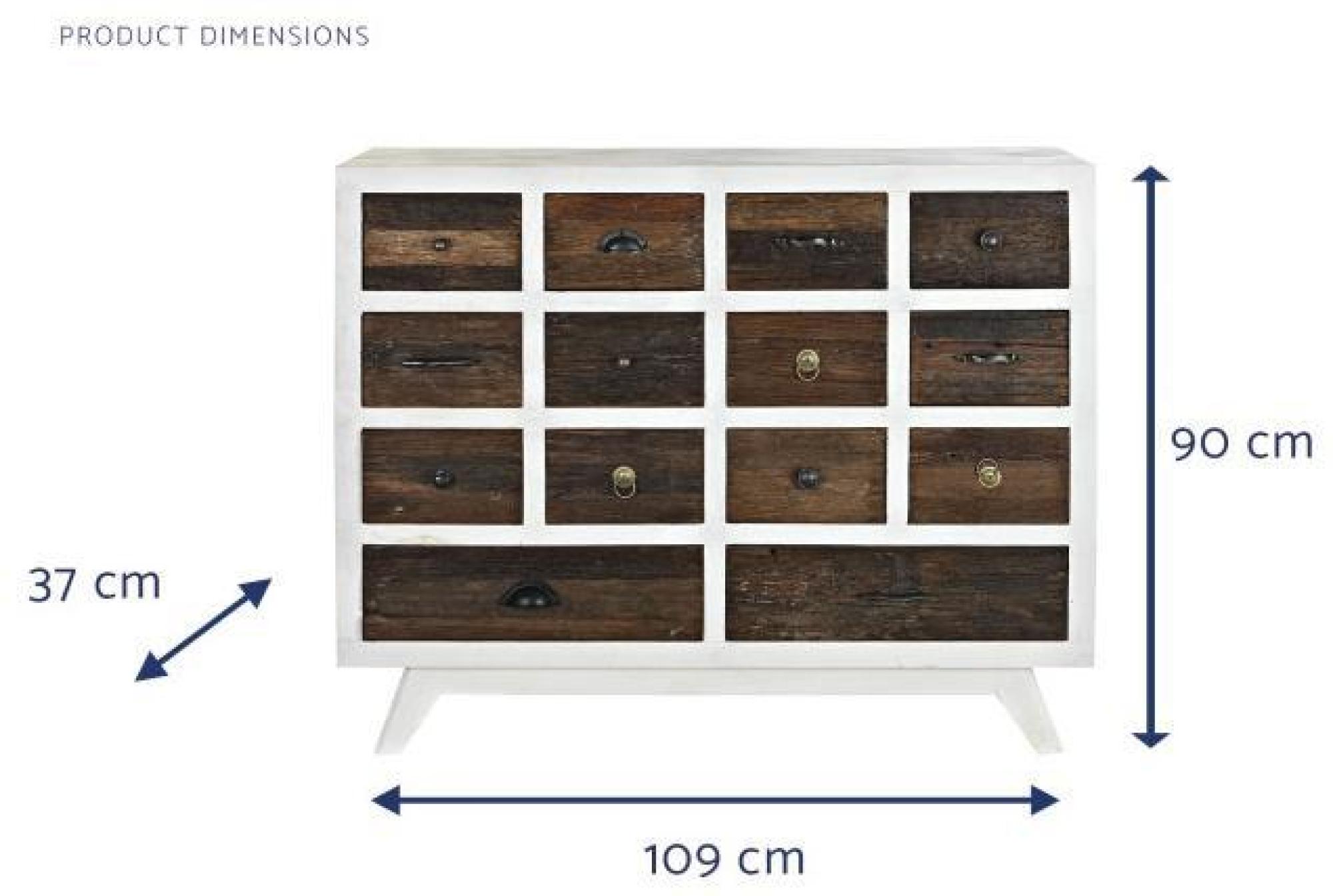 Product photograph of African White Wood Multi Drawer Chest from Choice Furniture Superstore.