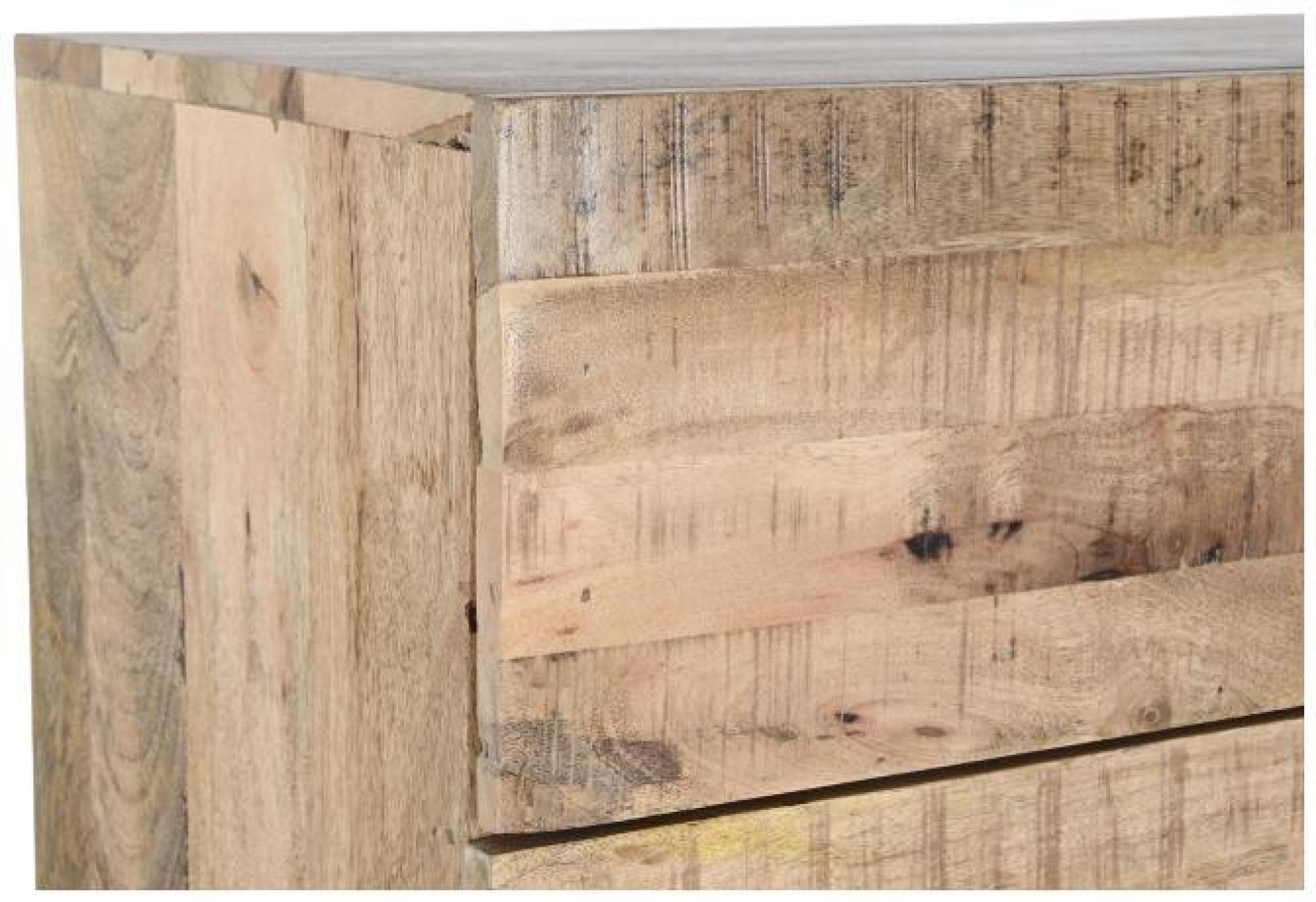 Product photograph of Alpine Mango Wood Industrial Style 5 Drawer Chest from Choice Furniture Superstore.