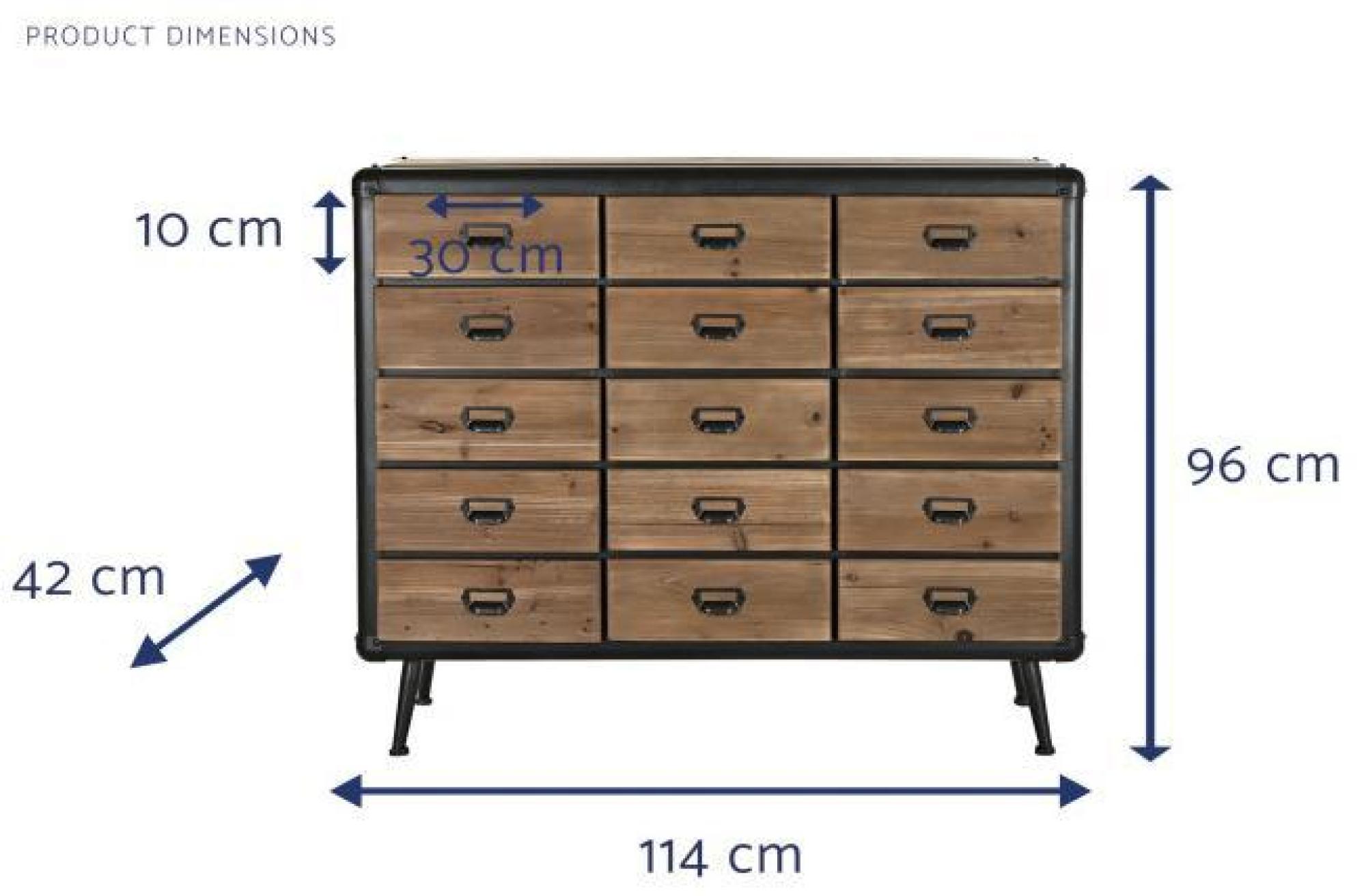 Product photograph of Maxi Brown Multi Drawer Chest from Choice Furniture Superstore.