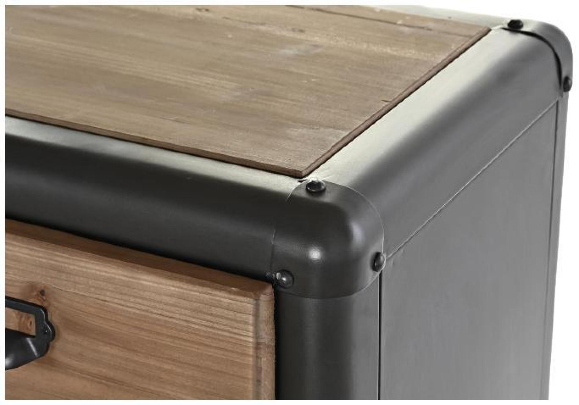 Product photograph of Rustic Industrial Style Wood And Metal Multi Drawer Chest from Choice Furniture Superstore.