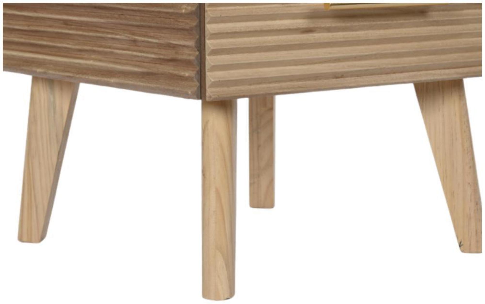 Product photograph of Modern Wooden Slatted Pattern 5 Drawer Tall Chest from Choice Furniture Superstore.