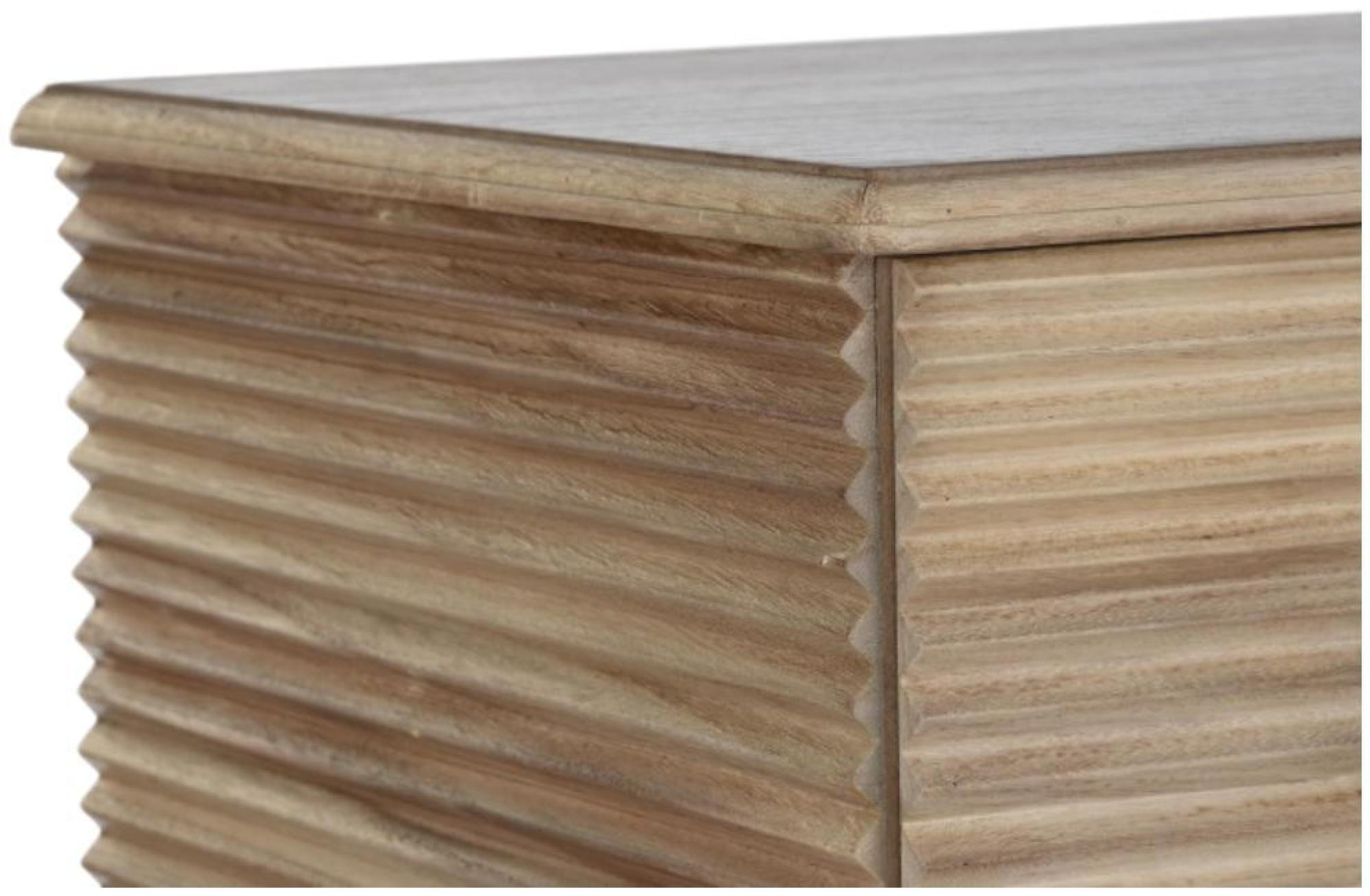 Product photograph of Modern Wooden Slatted Pattern 5 Drawer Tall Chest from Choice Furniture Superstore.