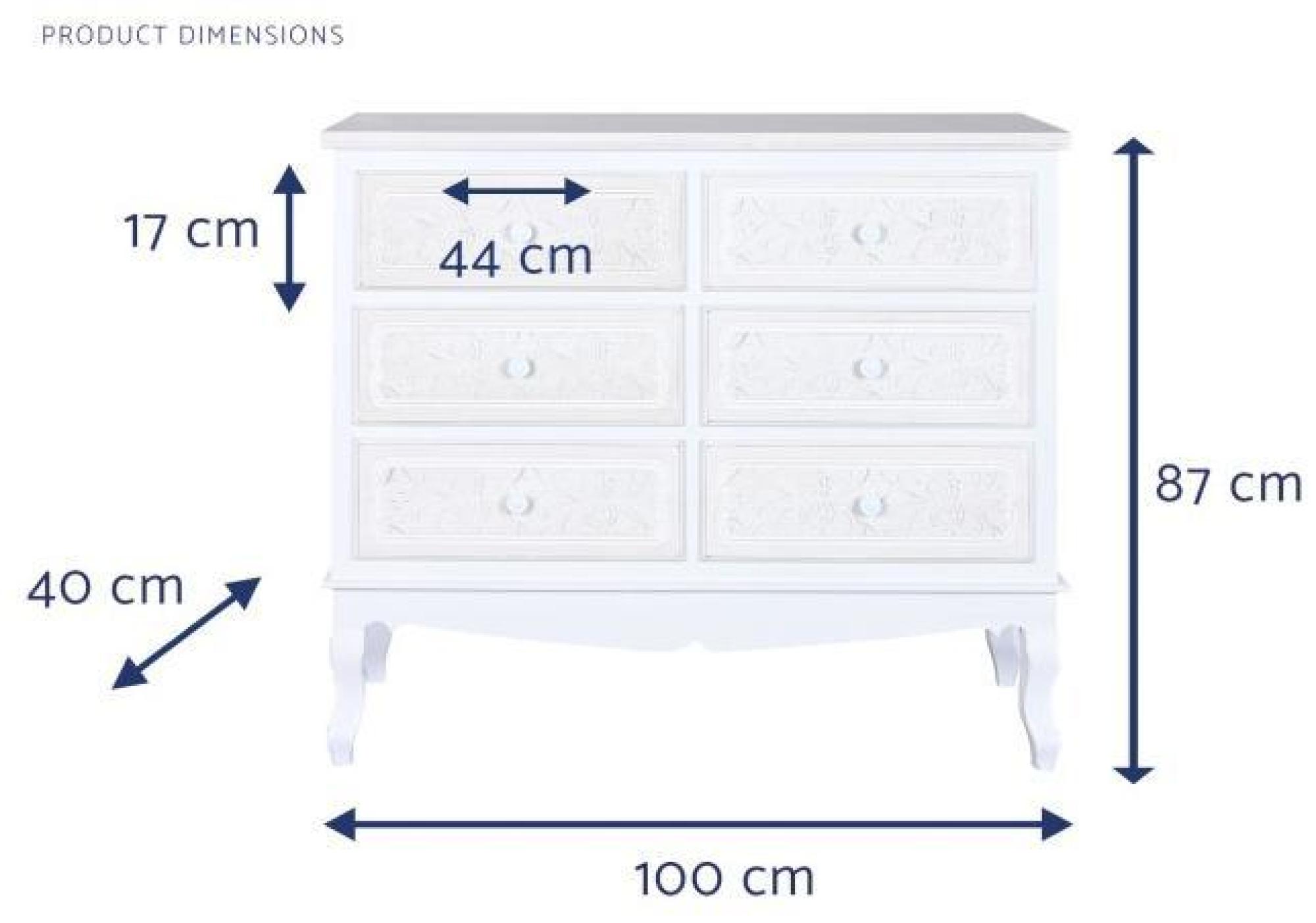 Product photograph of Classic French Style White Wooden Chest from Choice Furniture Superstore.