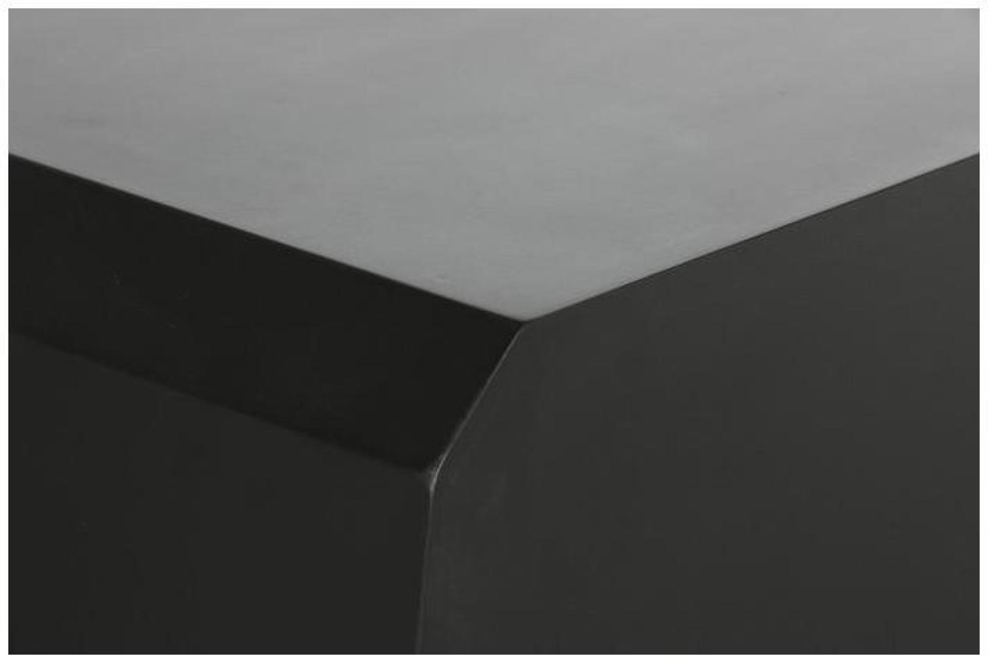 Product photograph of Doda Black And Natural Curved 5 Drawer Narrow Chest from Choice Furniture Superstore.