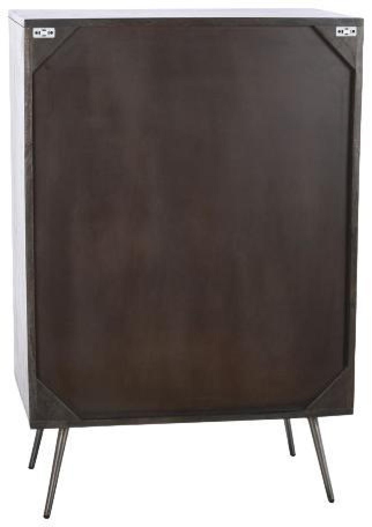 Product photograph of Luna Walnut And White 4 Drawer Chest from Choice Furniture Superstore.