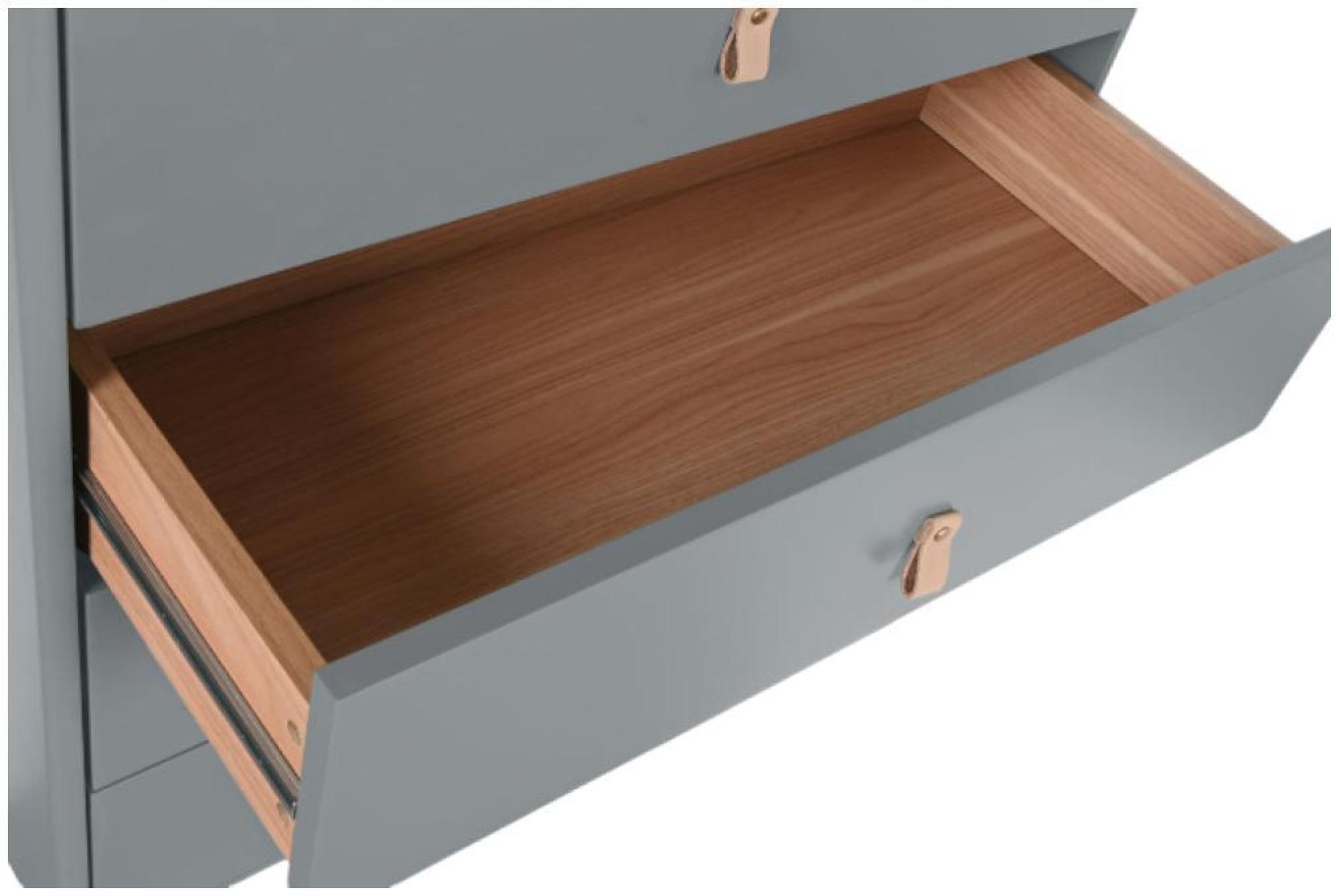 Product photograph of Modena Grey 4 Drawer Chest from Choice Furniture Superstore.