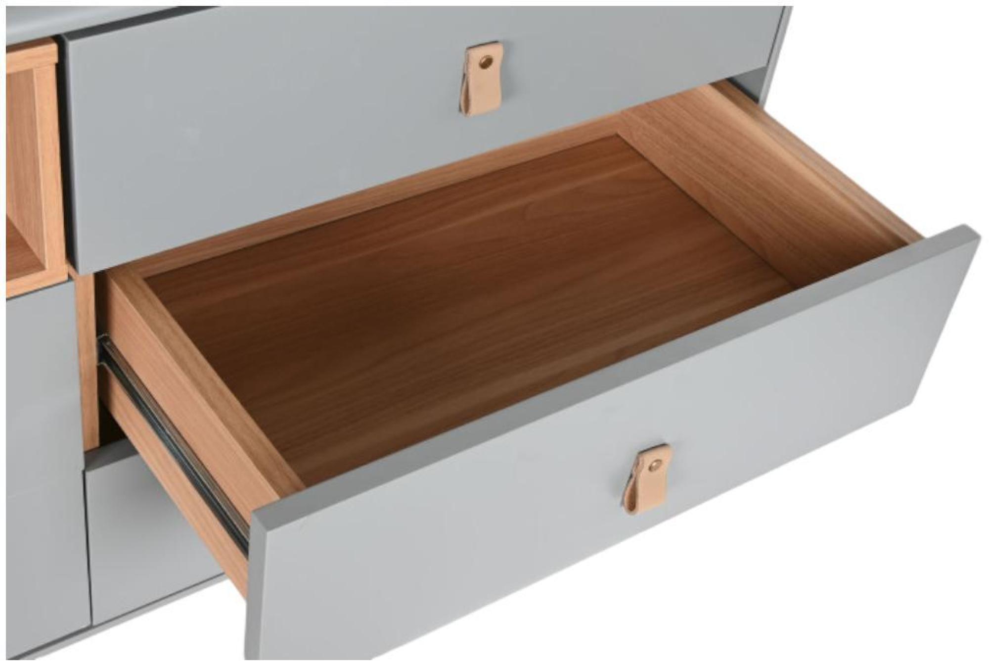 Product photograph of Modena Grey 5 Drawer Chest from Choice Furniture Superstore.