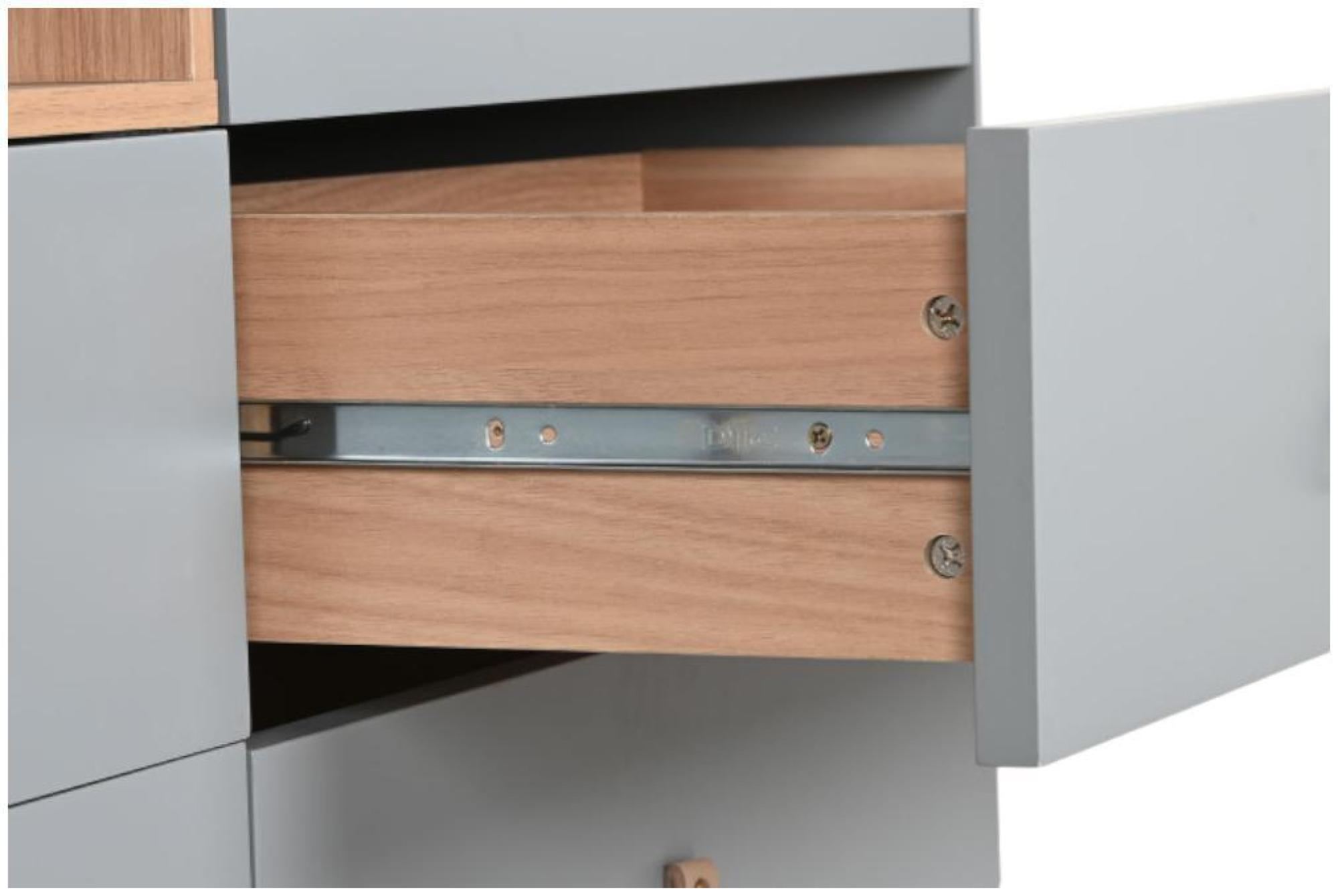 Product photograph of Modena Grey 5 Drawer Chest from Choice Furniture Superstore.