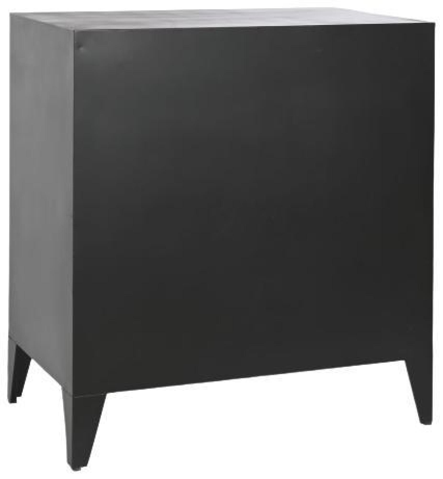 Product photograph of Sirsa Industrial Style Black Metal 4 Drawer Chest from Choice Furniture Superstore.