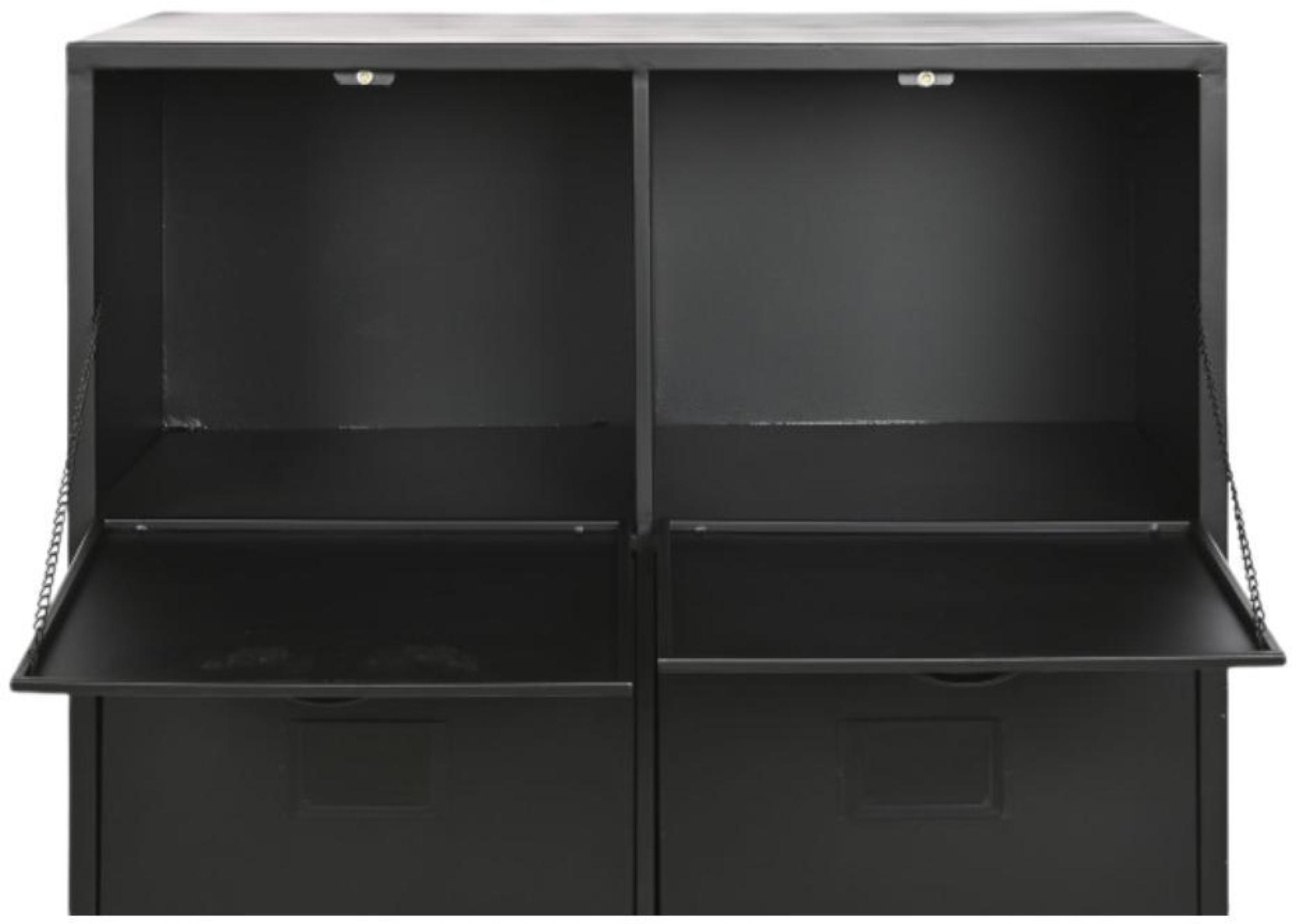 Product photograph of Sirsa Industrial Style Black Metal 4 Drawer Chest from Choice Furniture Superstore.