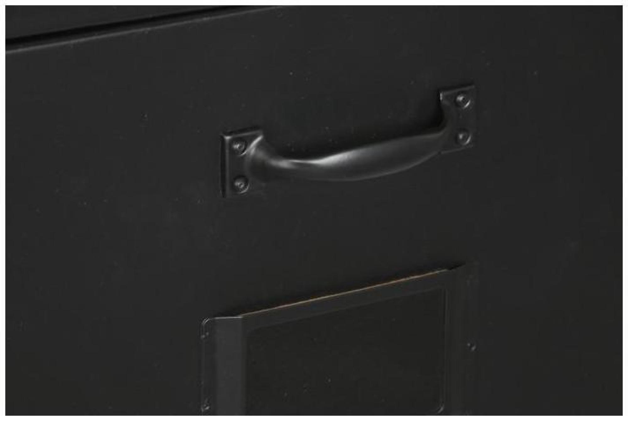 Product photograph of Sirsa Industrial Style Black Metal 4 Drawer Chest from Choice Furniture Superstore.
