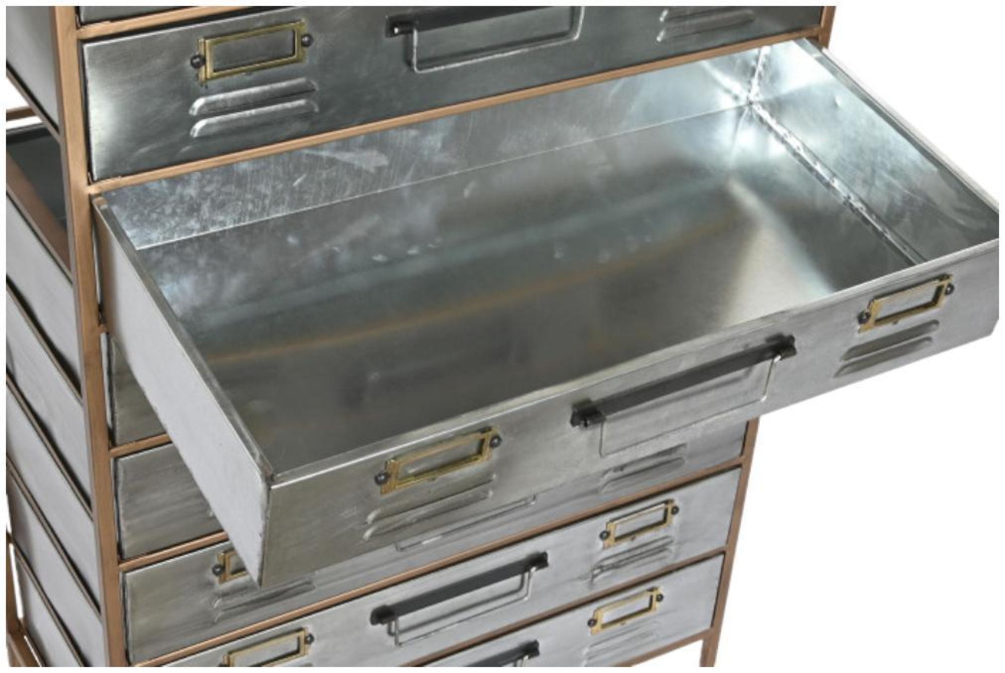 Product photograph of Loft Grey Metal Multi Drawer Chest from Choice Furniture Superstore.