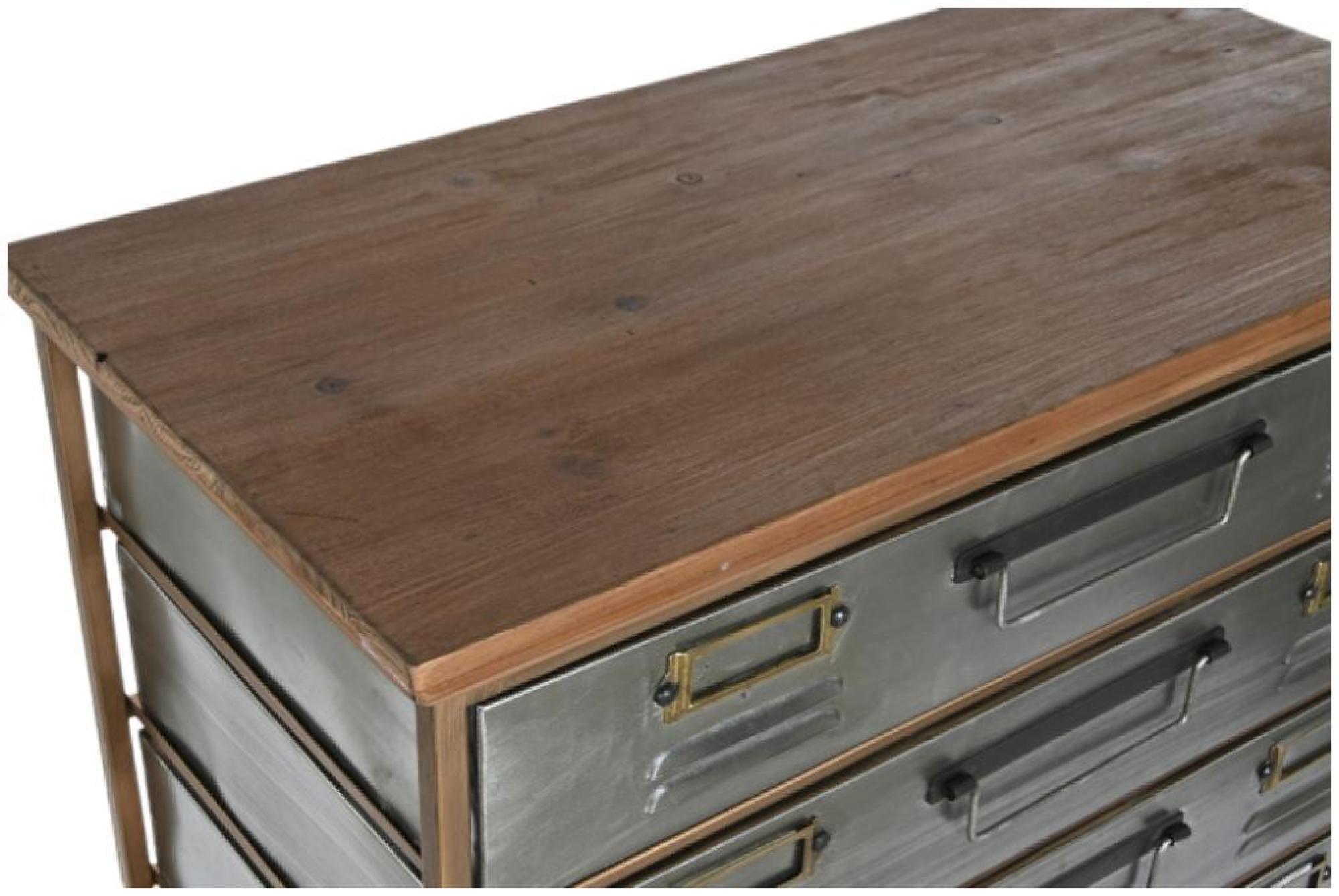 Product photograph of Loft Grey Metal Multi Drawer Chest from Choice Furniture Superstore.